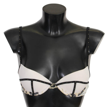 Just Cavalli Elegant White Push-Up Bra With Logo Details - Hilstor