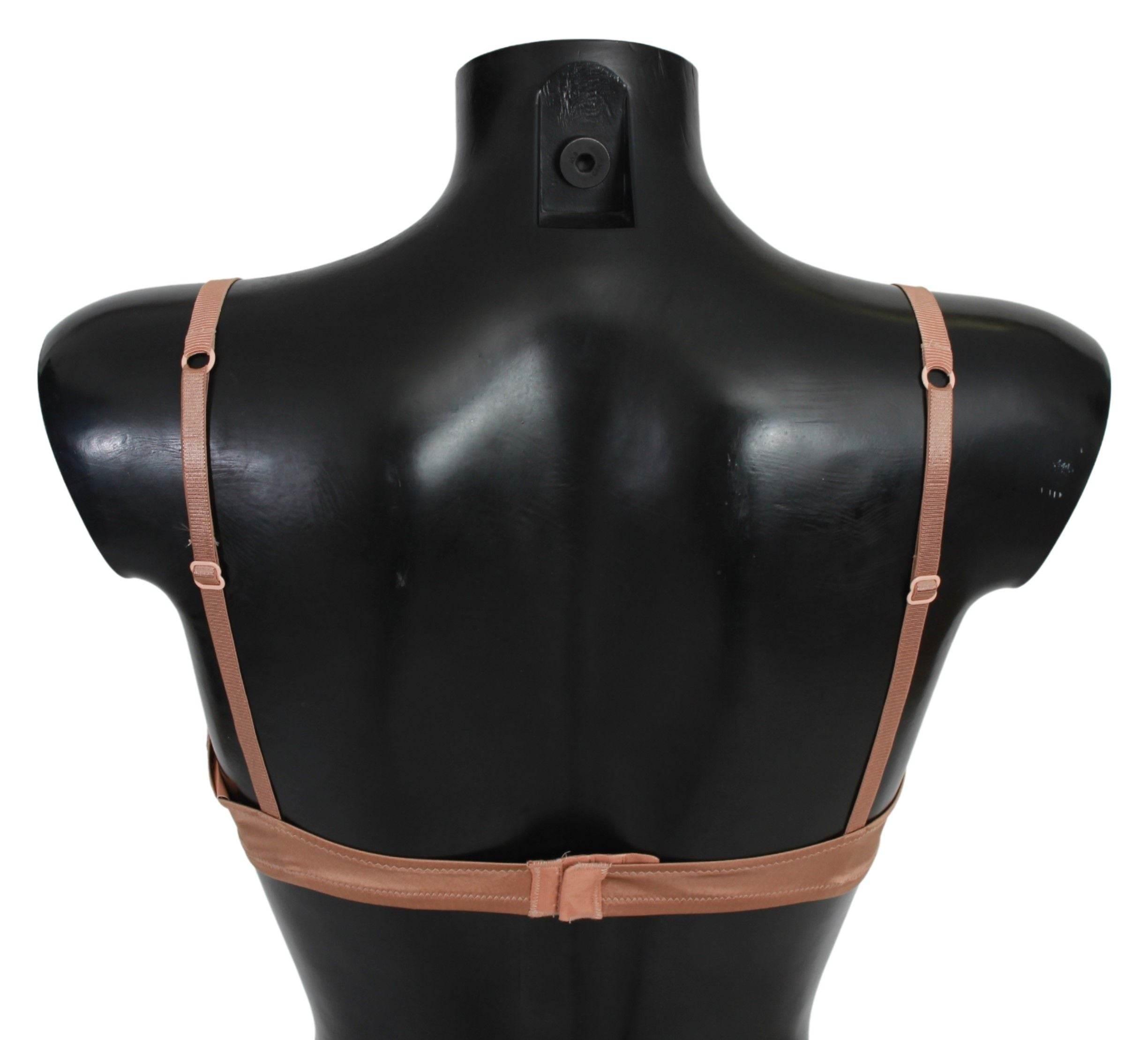 Ermanno Scervino Elegant Nude Lace Push-Up Bra - Hilstor