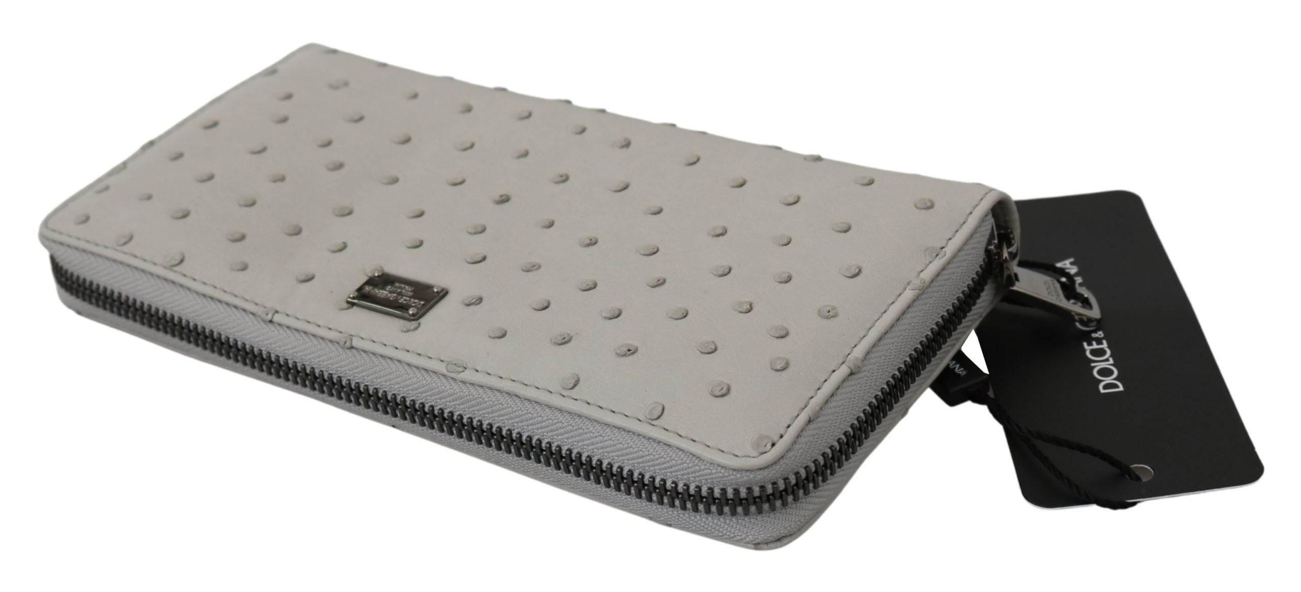 Dolce & Gabbana Elegant Ostrich Leather Continental Wallet - Hilstor