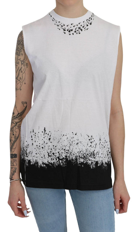 Dsquared² White Sleeveless T-shirt Tank Cotton Top - Hilstor