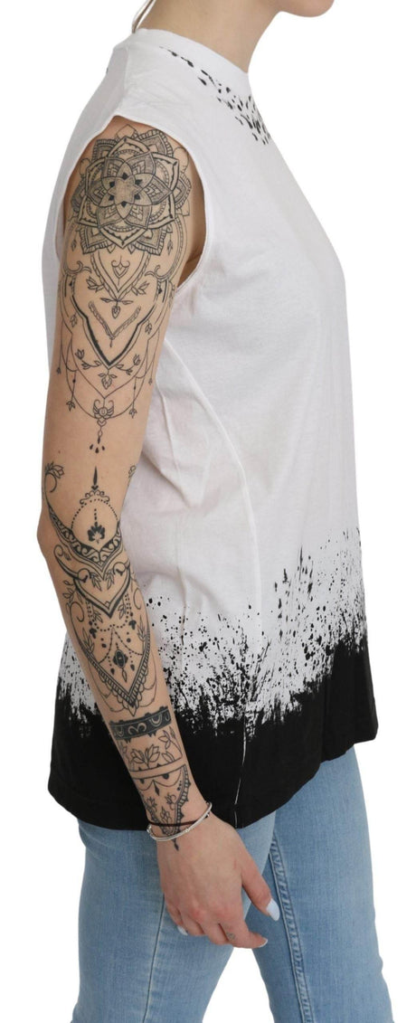Dsquared² White Sleeveless T-shirt Tank Cotton Top - Hilstor