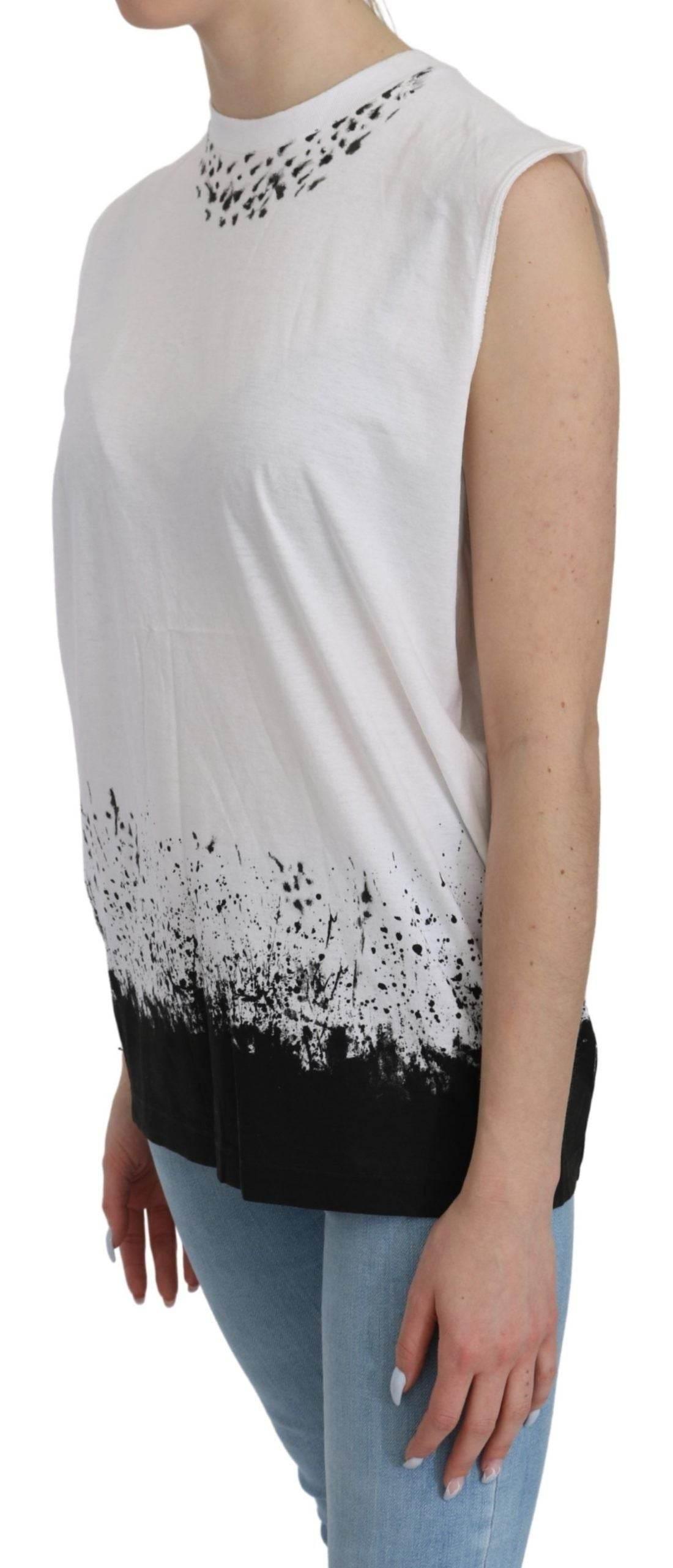 Dsquared² White Sleeveless T-shirt Tank Cotton Top - Hilstor
