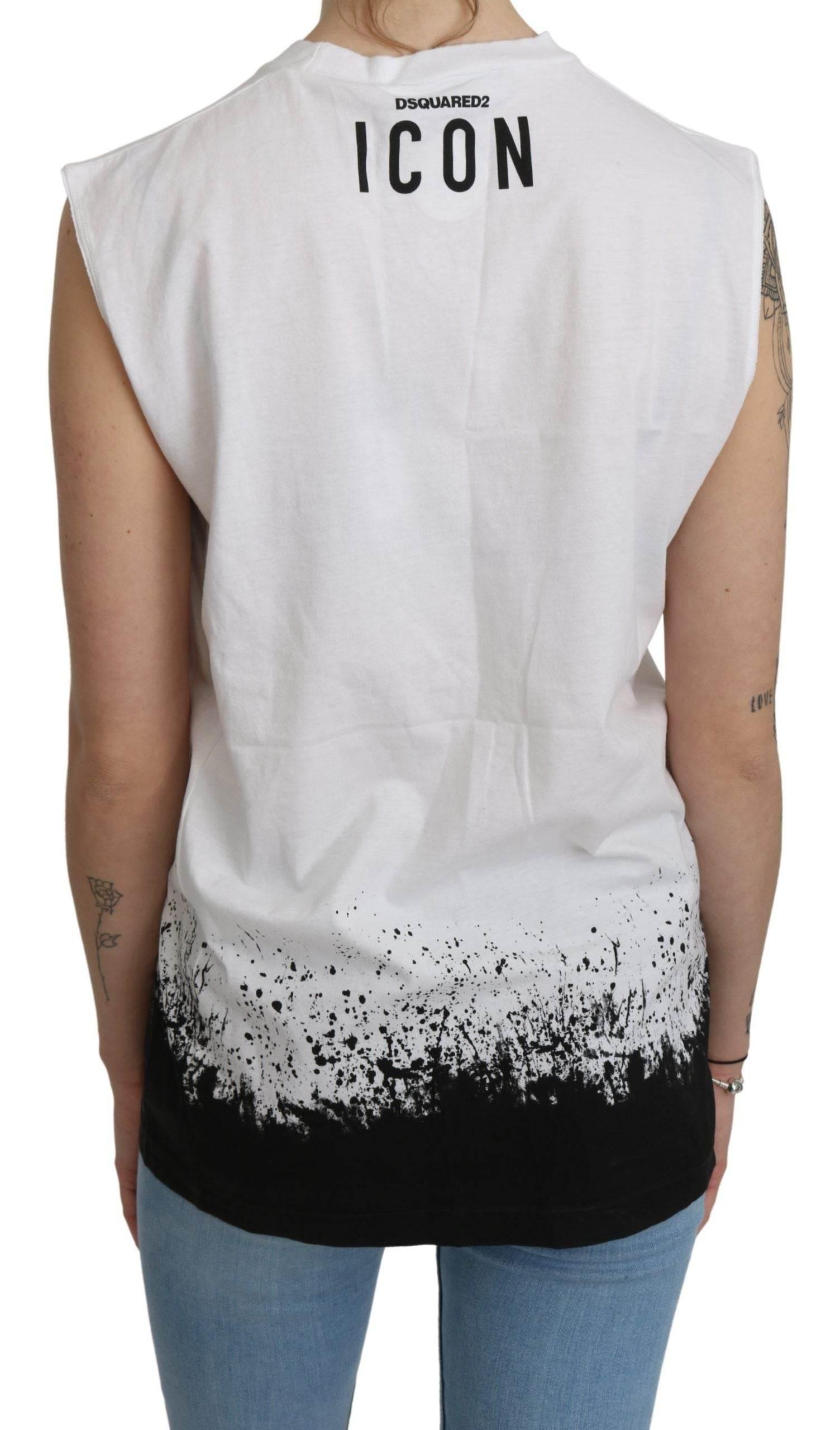 Dsquared² White Sleeveless T-shirt Tank Cotton Top - Hilstor