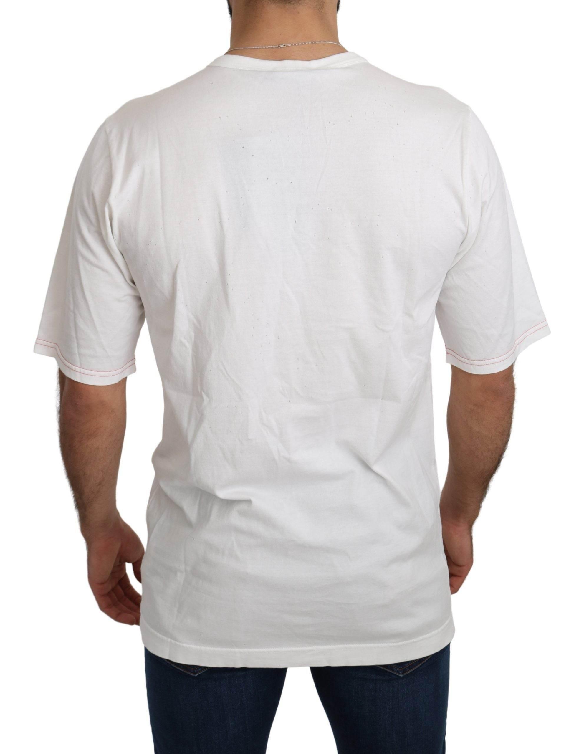 Dolce & Gabbana White Leopard Royal Top T-shirt - Hilstor