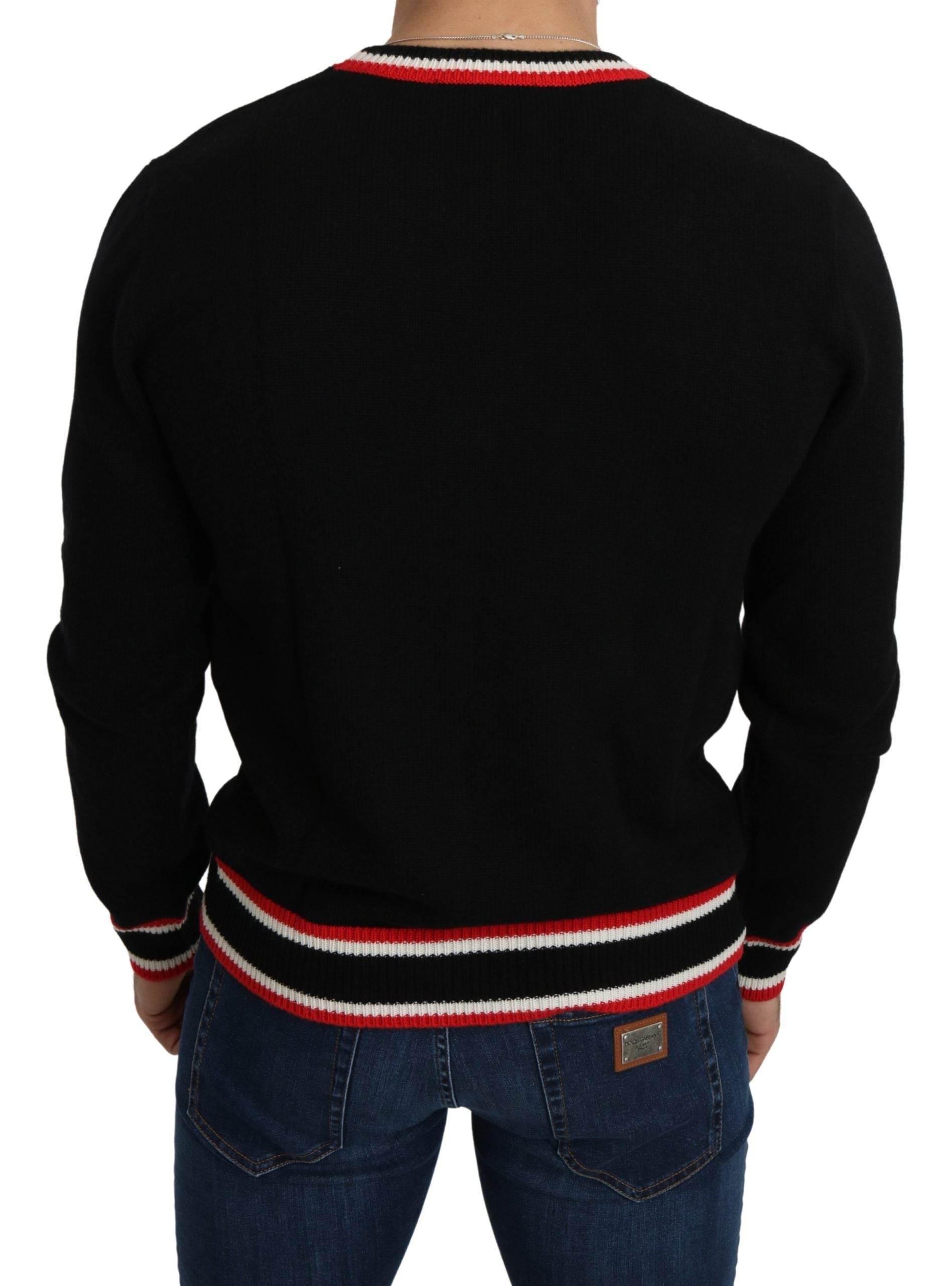Dolce & Gabbana Black Cashmere Pig of the Year Pullover Sweater - Hilstor