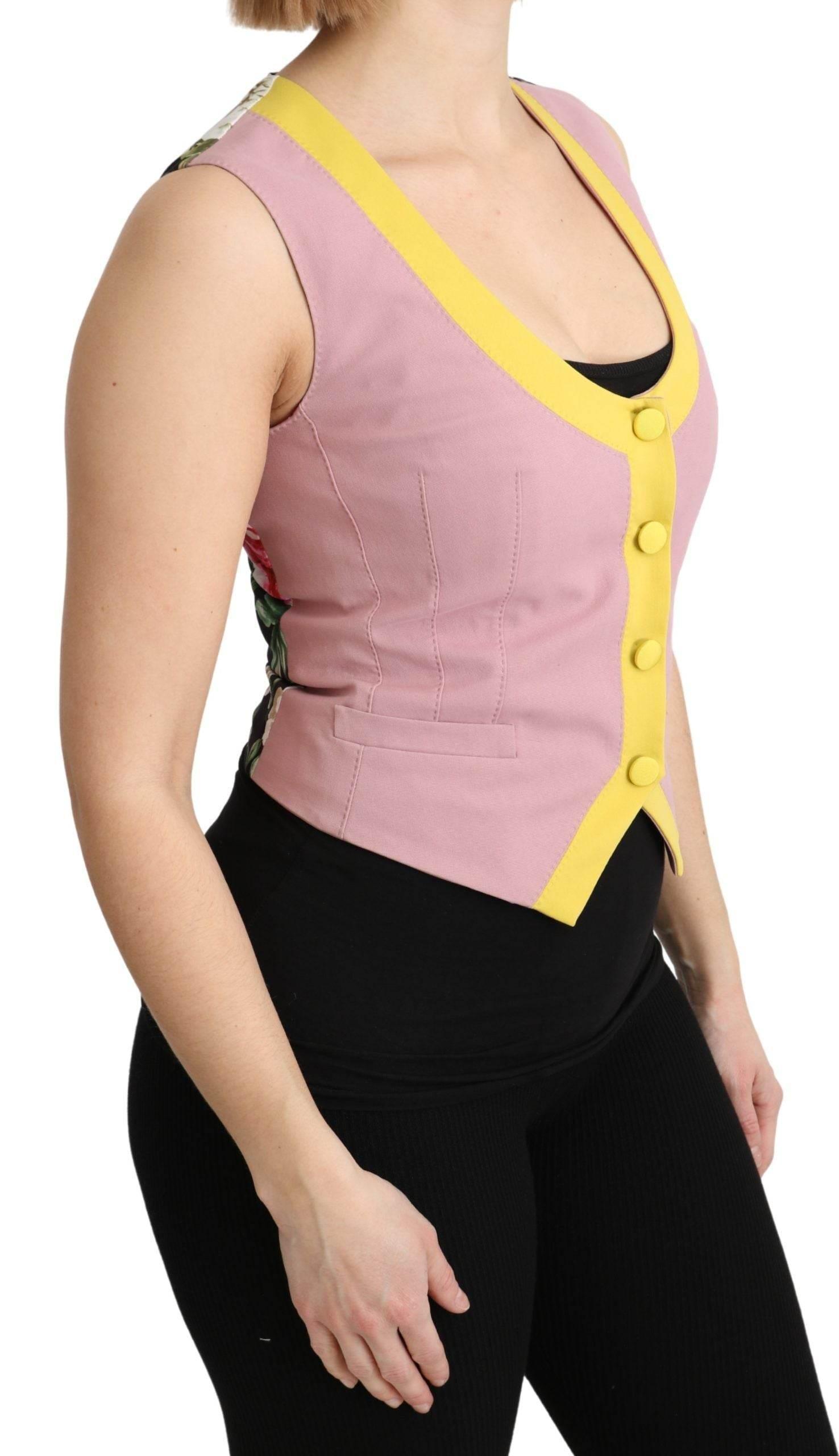 Dolce & Gabbana Chic Sleeveless Vest in Pink Hues - Hilstor