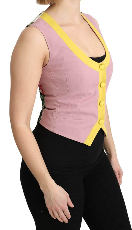 Dolce & Gabbana Chic Sleeveless Vest in Pink Hues - Hilstor