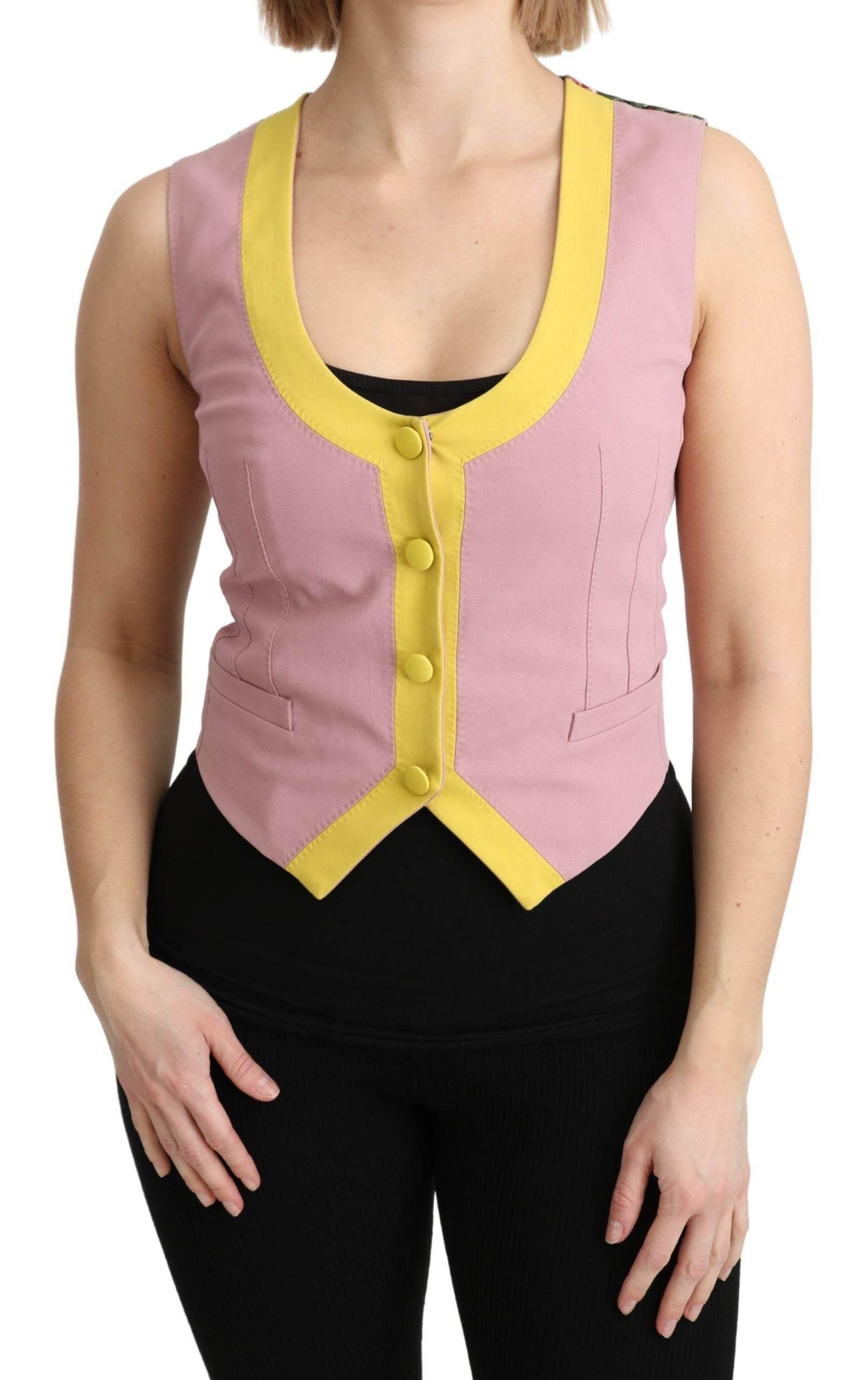 Dolce & Gabbana Chic Sleeveless Vest in Pink Hues - Hilstor