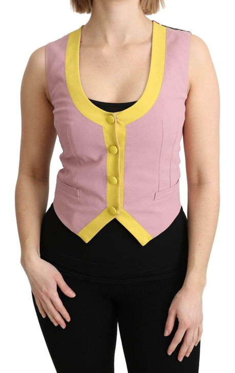 Dolce & Gabbana Chic Sleeveless Vest in Pink Hues - Hilstor