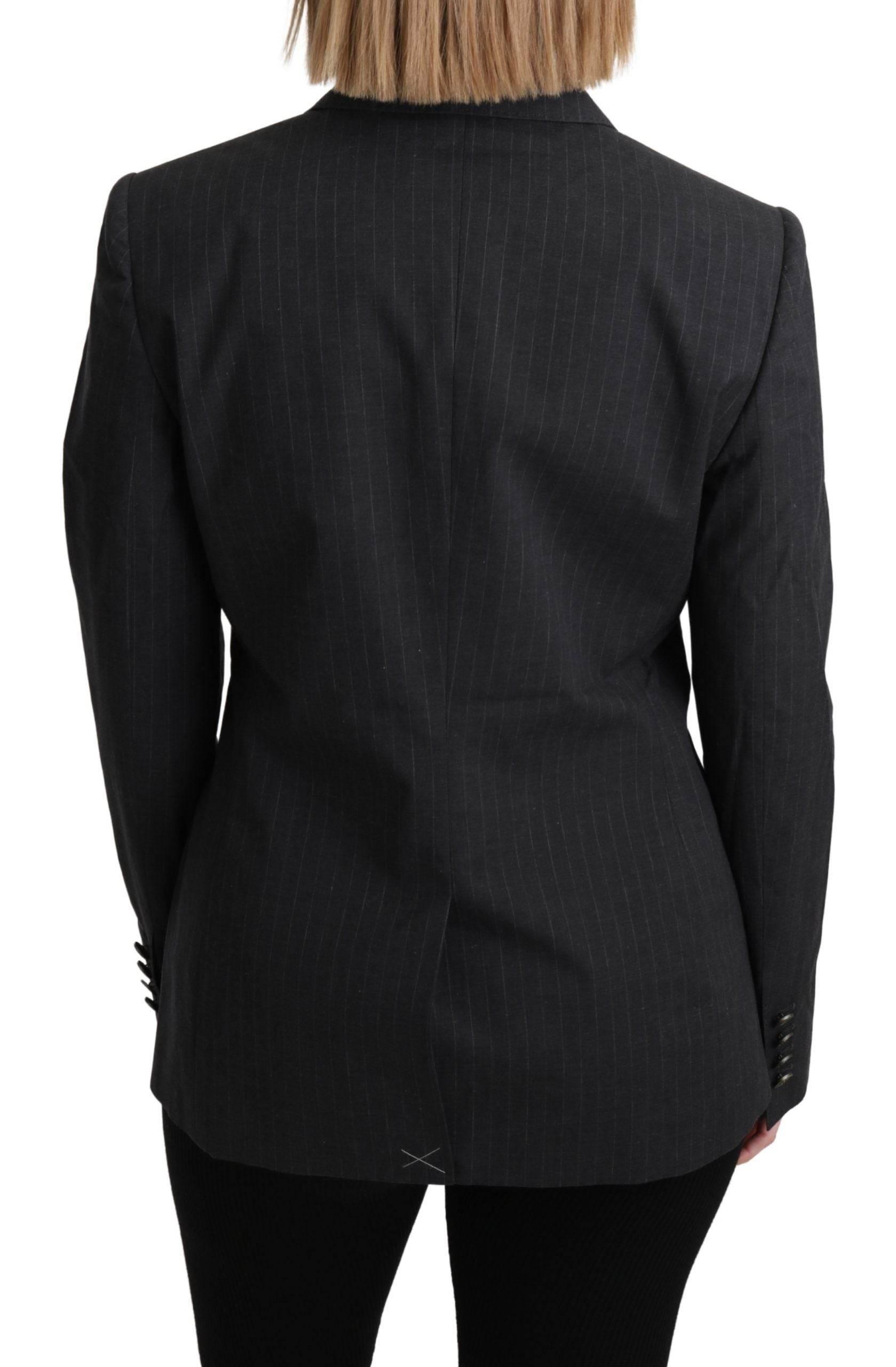 Dolce & Gabbana Gray Single Breasted Blazer Cotton Jacket - Hilstor