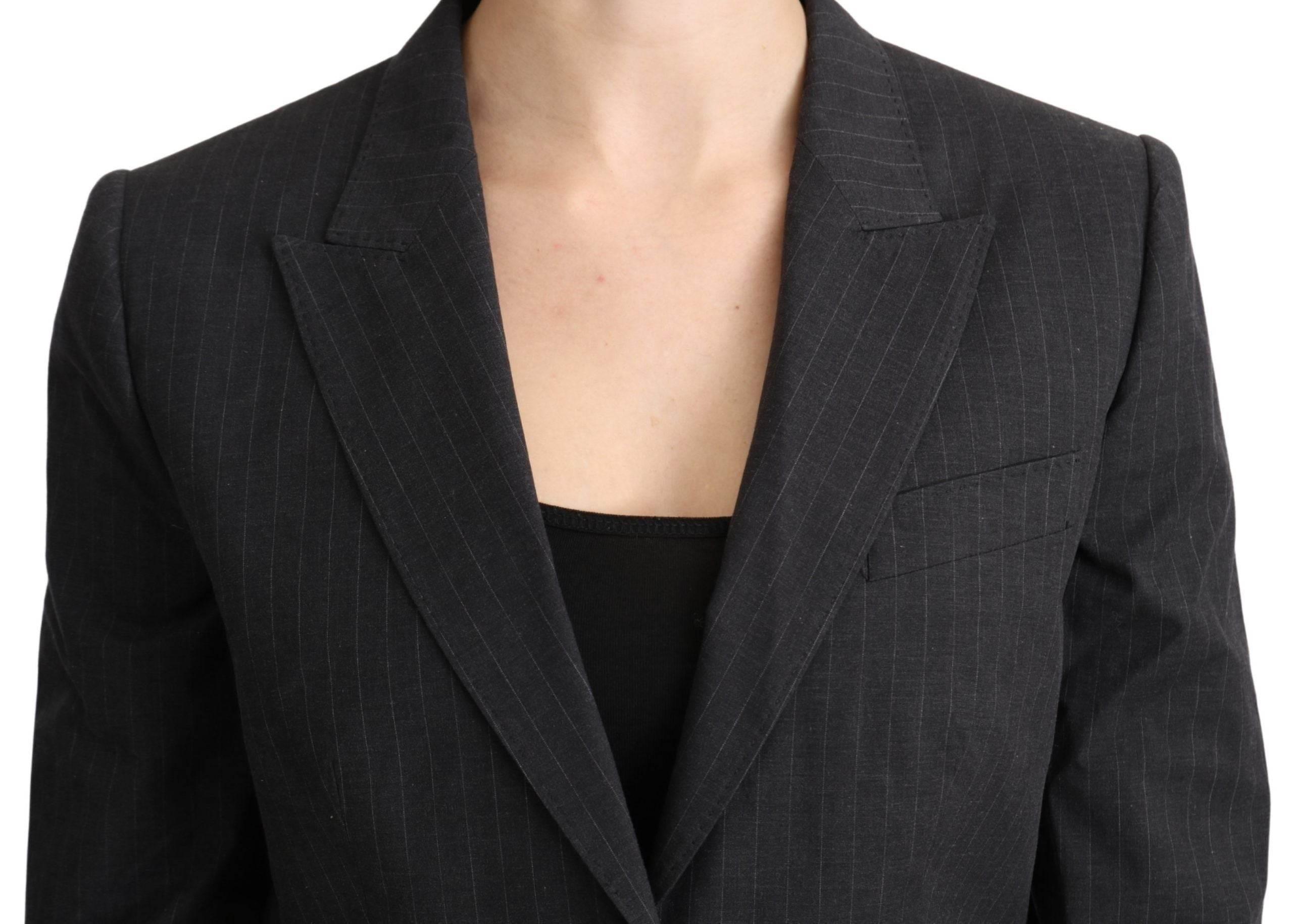 Dolce & Gabbana Gray Single Breasted Blazer Cotton Jacket - Hilstor