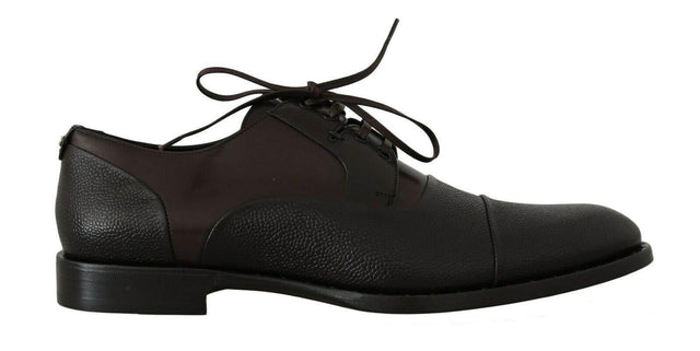 Dolce & Gabbana Elegant Brown Leather Formal Lace-ups - Hilstor