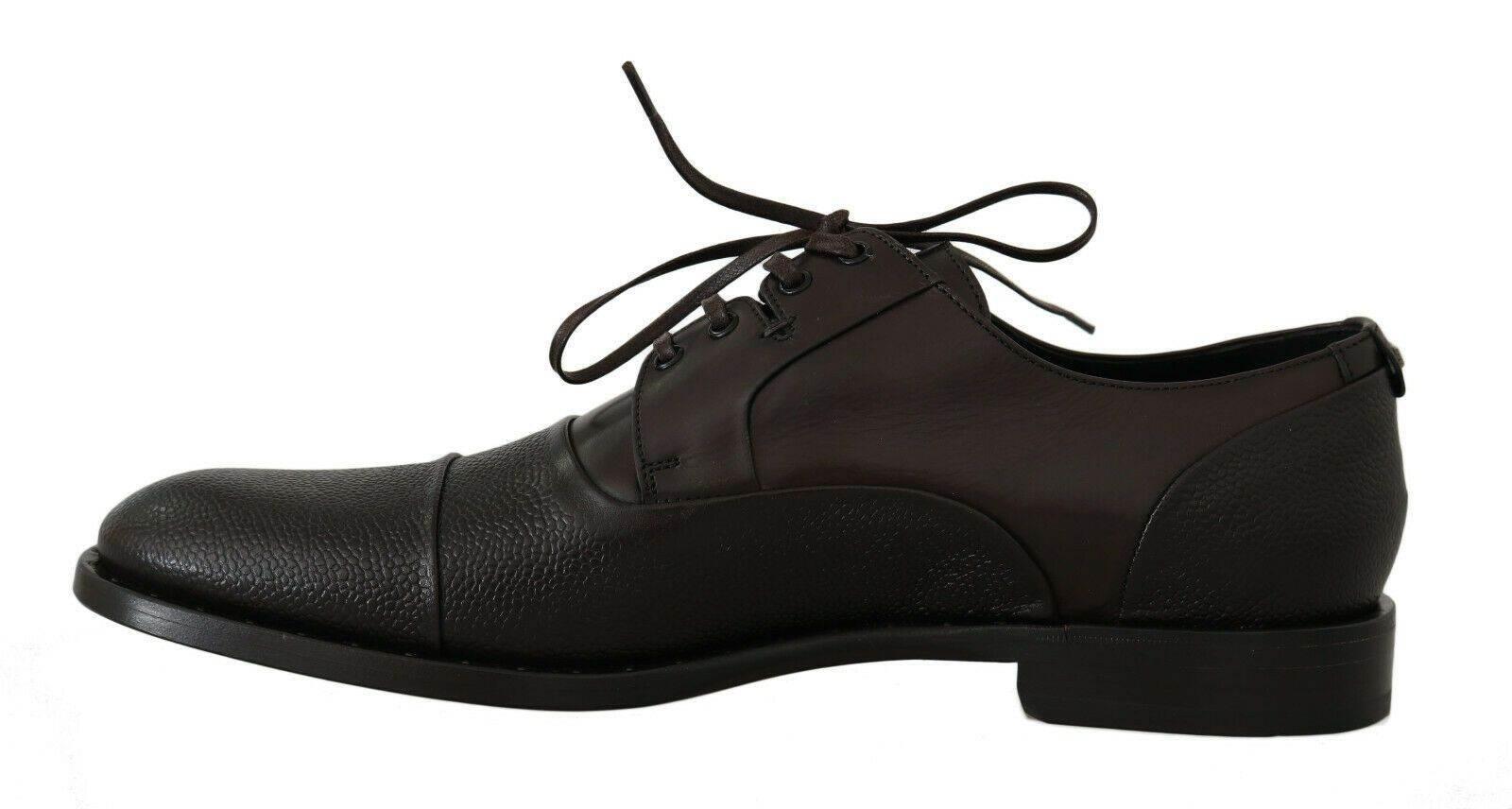 Dolce & Gabbana Elegant Brown Leather Formal Lace-ups - Hilstor