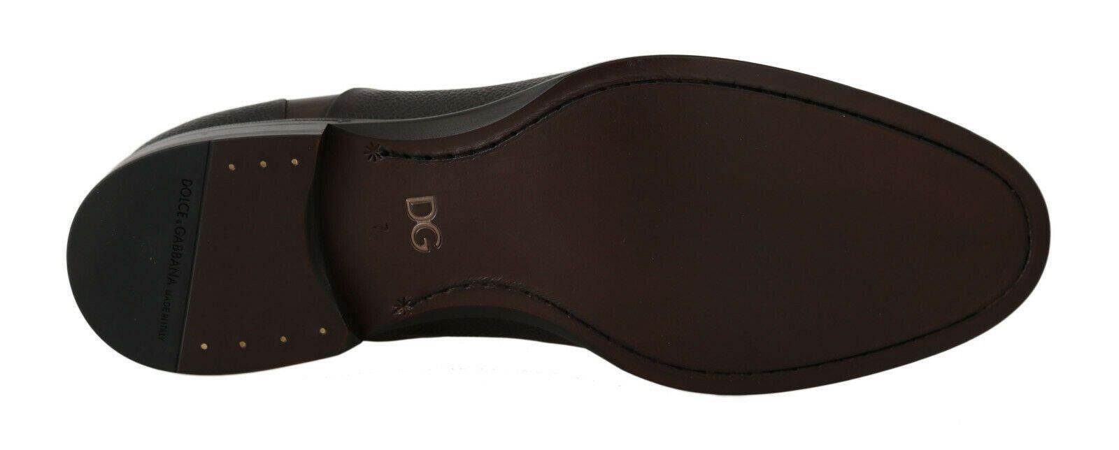 Dolce & Gabbana Elegant Brown Leather Formal Lace-ups - Hilstor