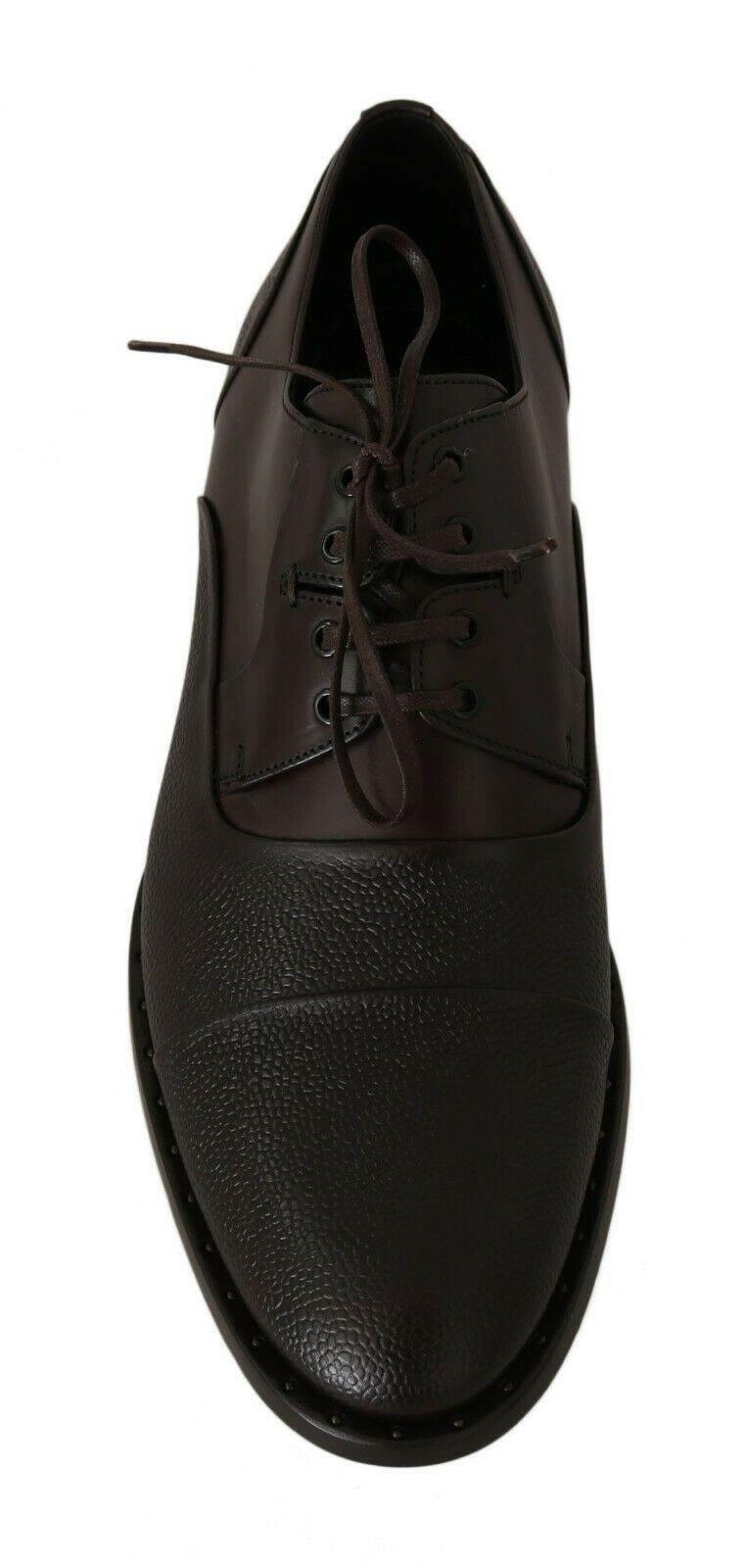 Dolce & Gabbana Elegant Brown Leather Formal Lace-ups - Hilstor