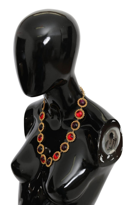 Dolce & Gabbana Elegant Crystal Charm Statement Necklace - Hilstor