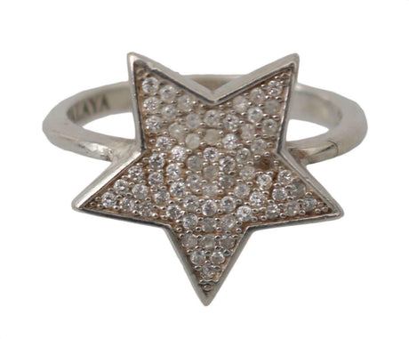 Nialaya Chic Silver CZ Crystal Women's Statement Ring - Hilstor