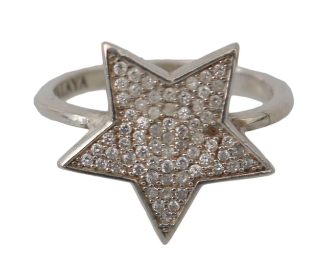 Nialaya Chic Silver CZ Crystal Women's Statement Ring - Hilstor