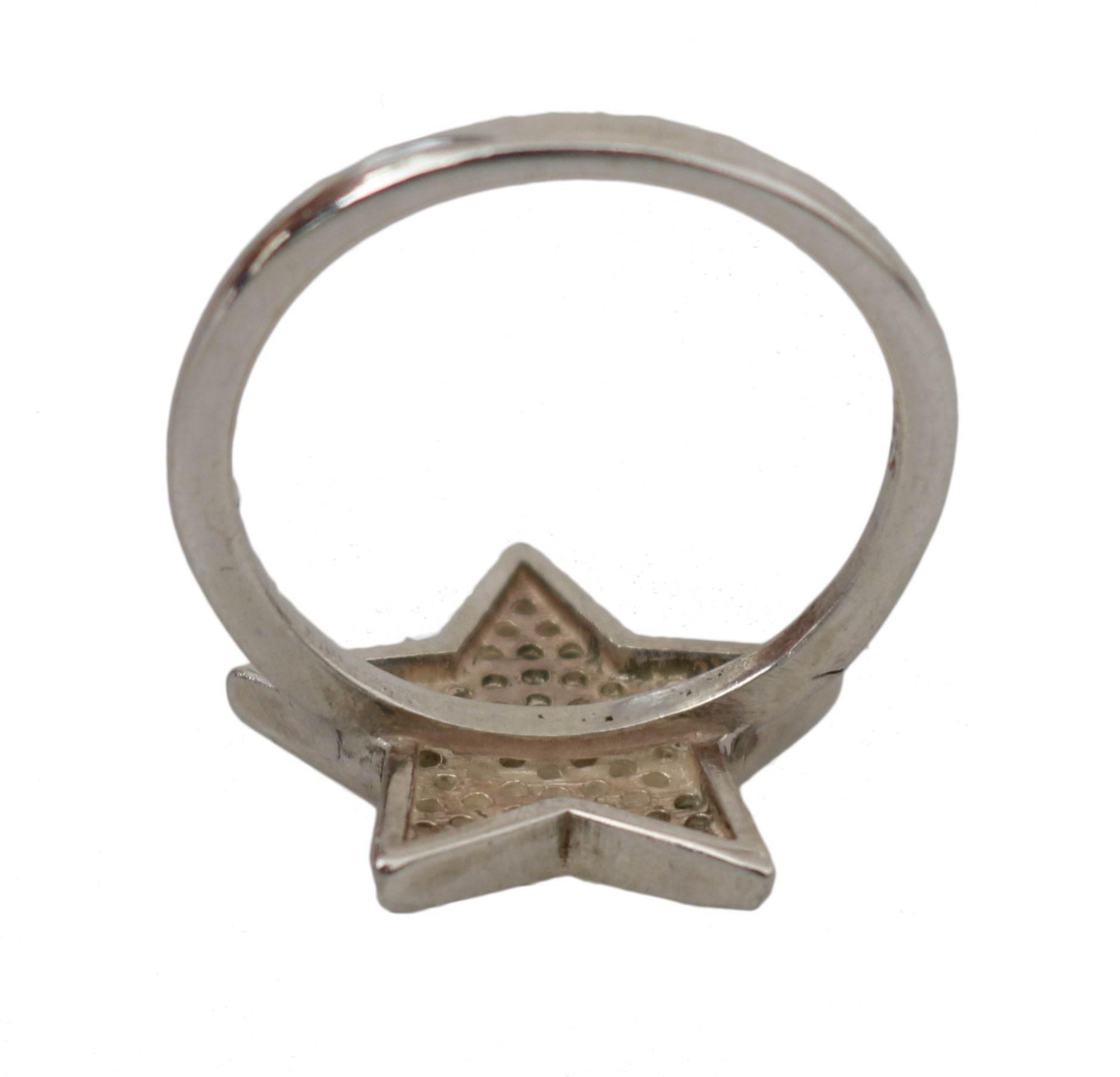 Nialaya Chic Silver CZ Crystal Women's Statement Ring - Hilstor