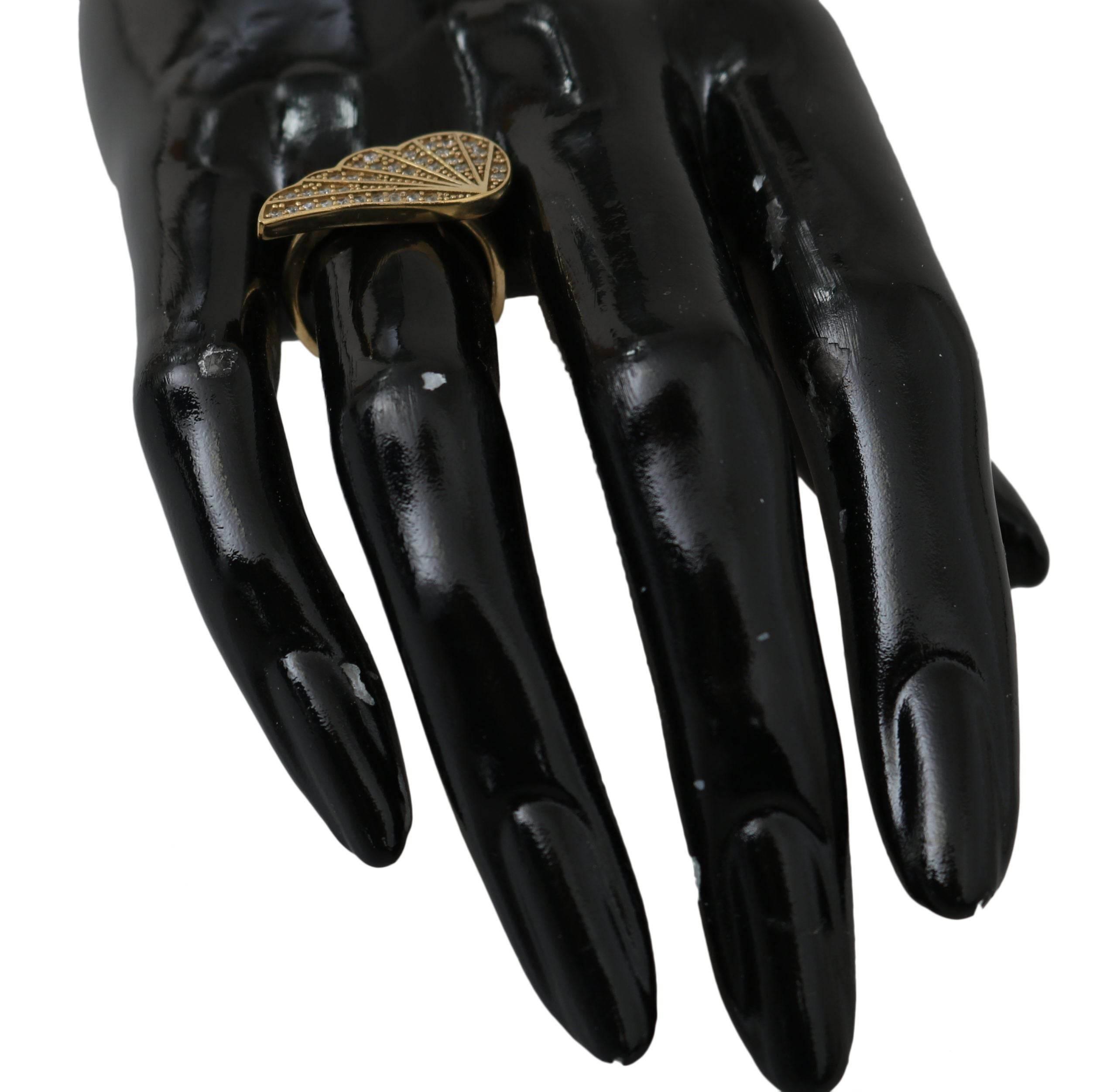 Nialaya Elegant Gold-Crystal Embellished Ring - Hilstor