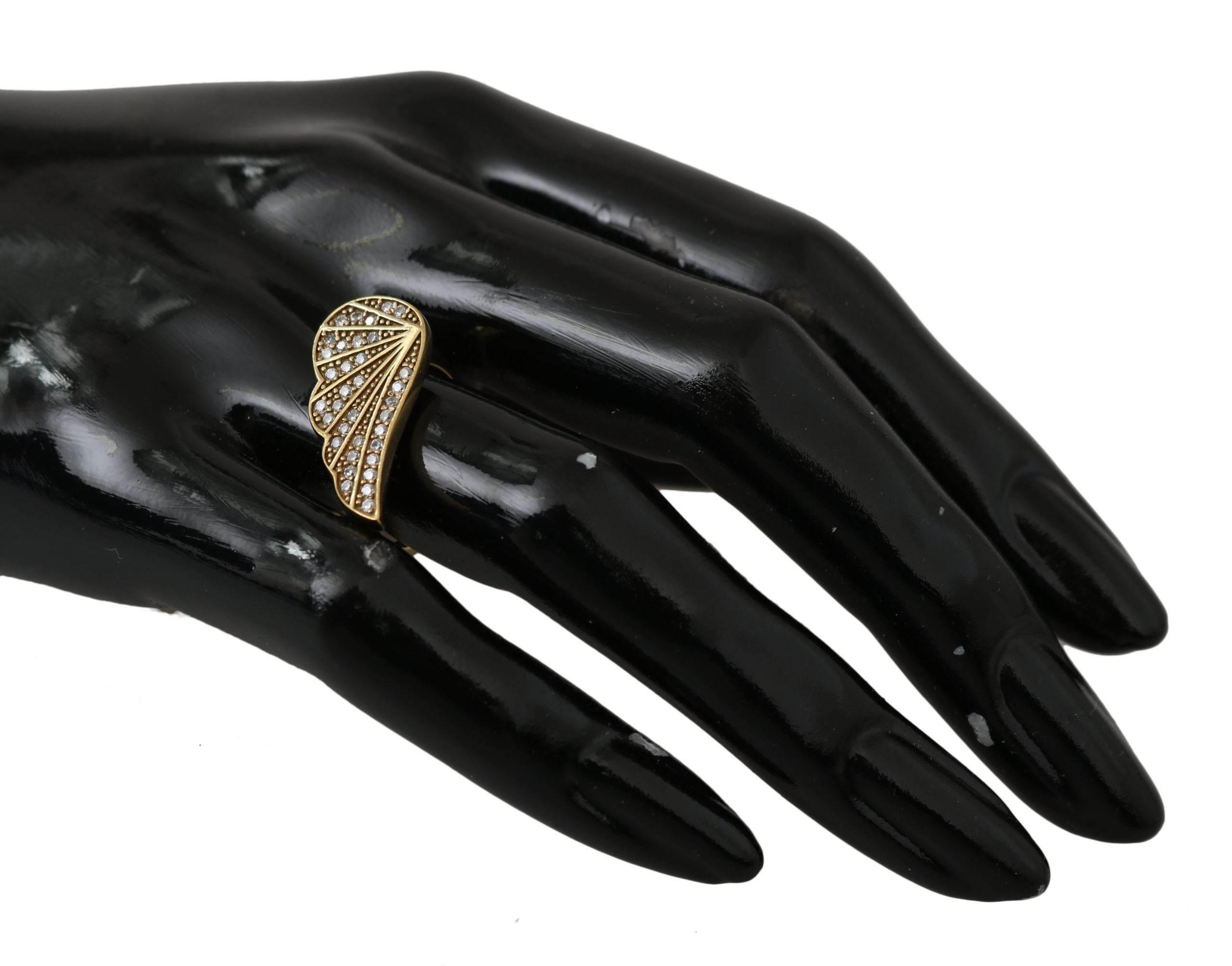 Nialaya Elegant Gold-Crystal Embellished Ring - Hilstor