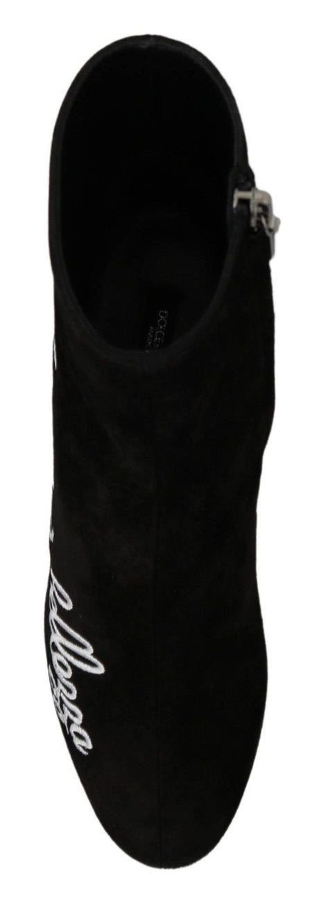 Dolce & Gabbana Chic Embroidered Ankle Boots - Hilstor