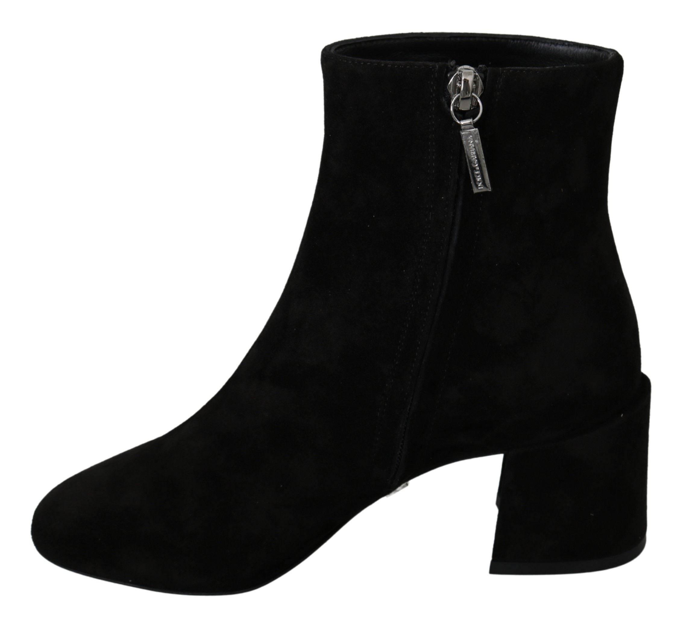 Dolce & Gabbana Chic Embroidered Ankle Boots - Hilstor