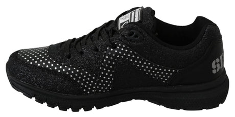Philipp Plein Black Running Jasmines Sneakers Shoes - Hilstor
