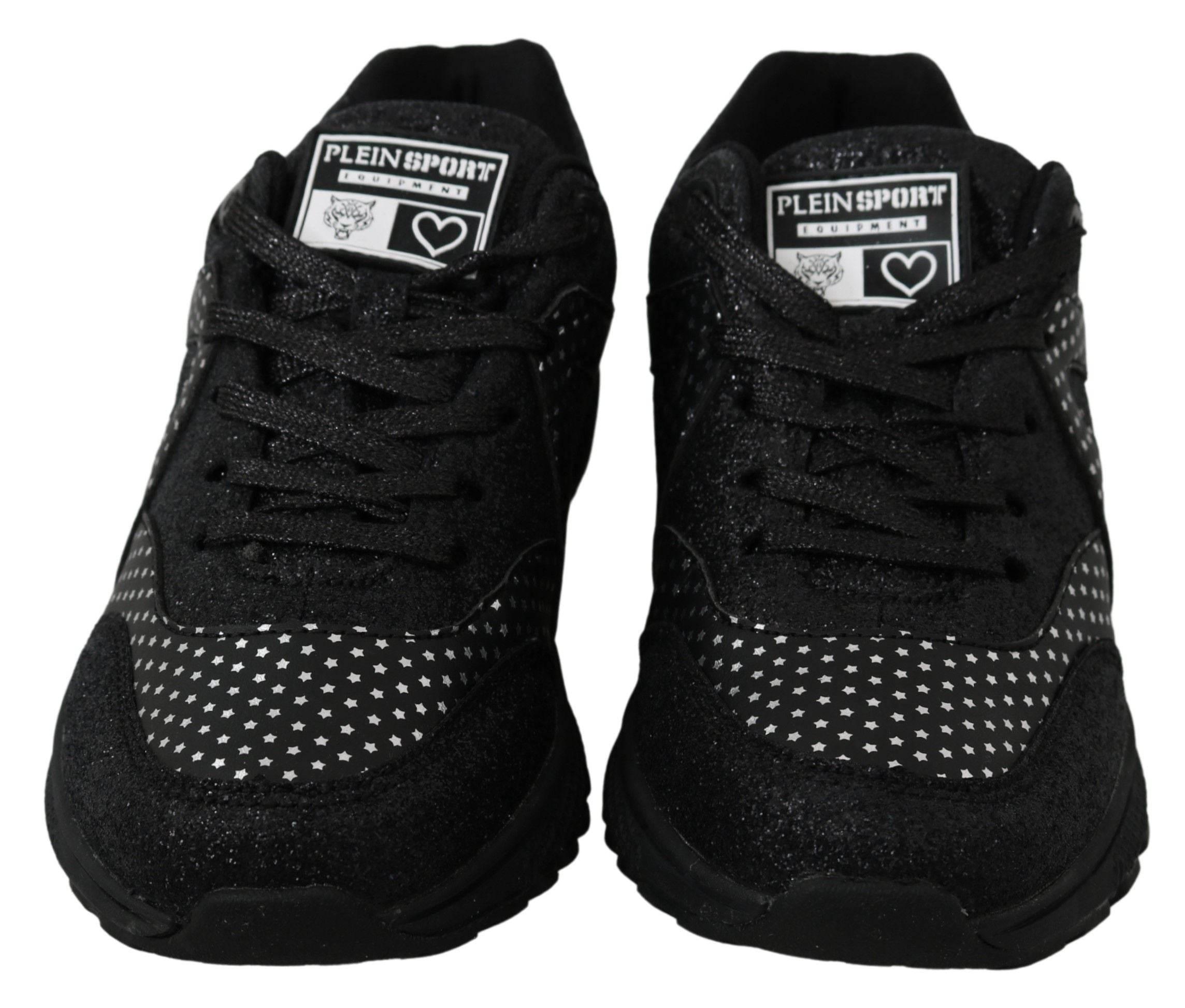 Philipp Plein Black Running Jasmines Sneakers Shoes - Hilstor