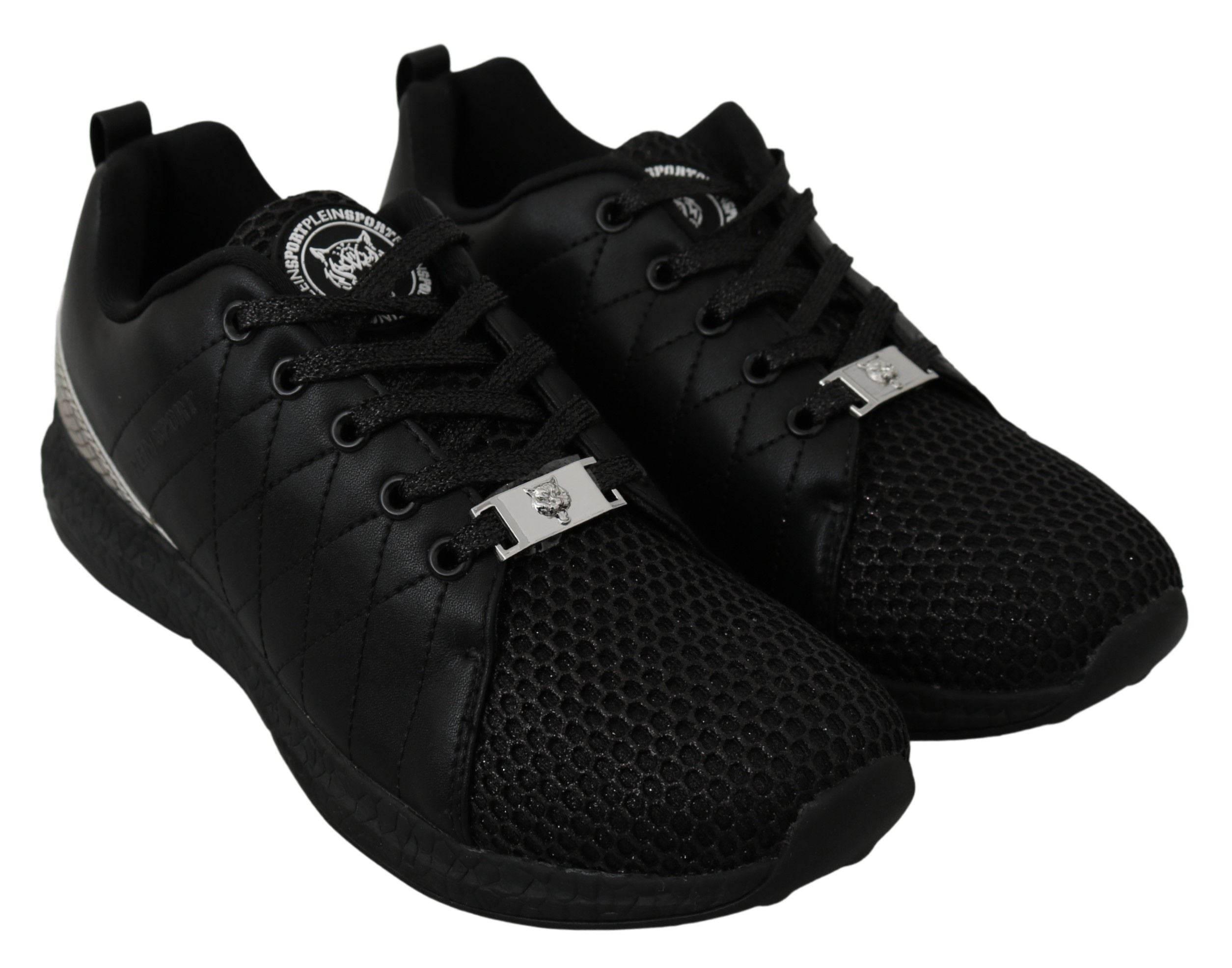 Philipp Plein Black Casual Running Sneakers Shoes - Hilstor