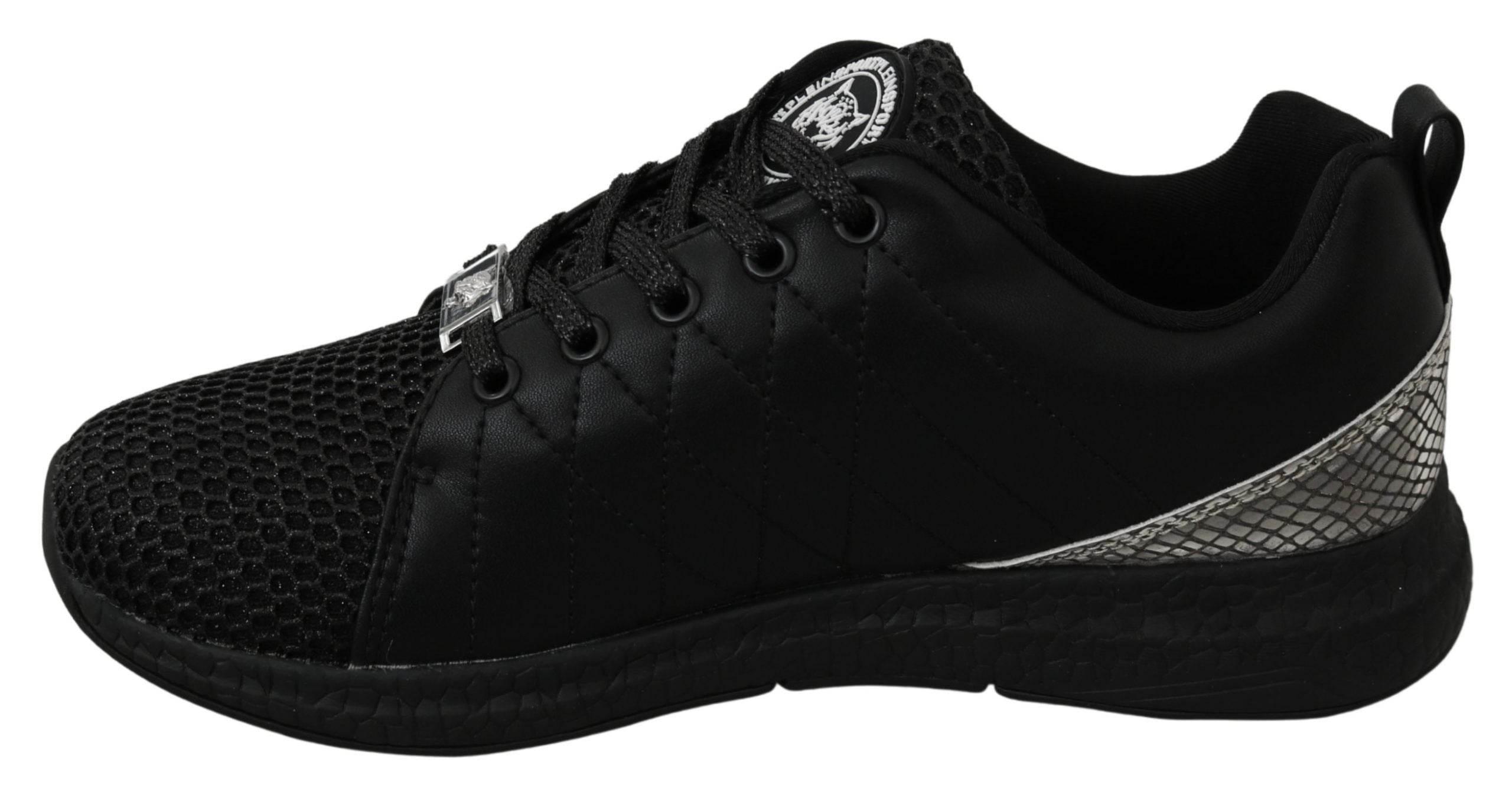 Philipp Plein Black Casual Running Sneakers Shoes - Hilstor