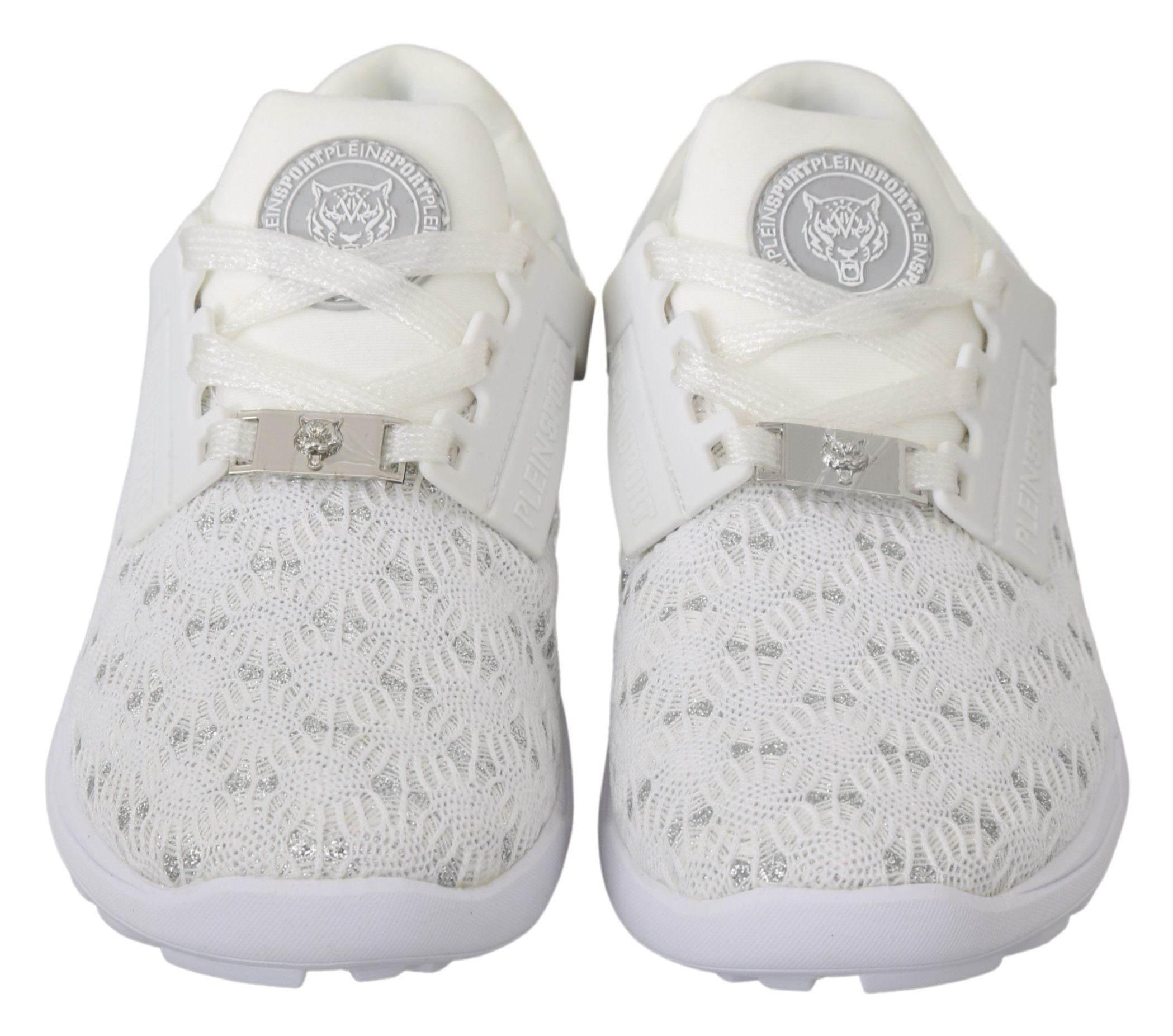 Philipp Plein White Polyester Casual Sneakers Shoes - Hilstor