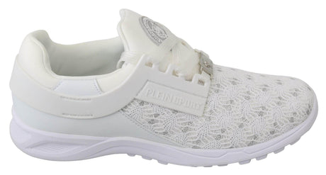 Philipp Plein White Polyester Casual Sneakers Shoes - Hilstor