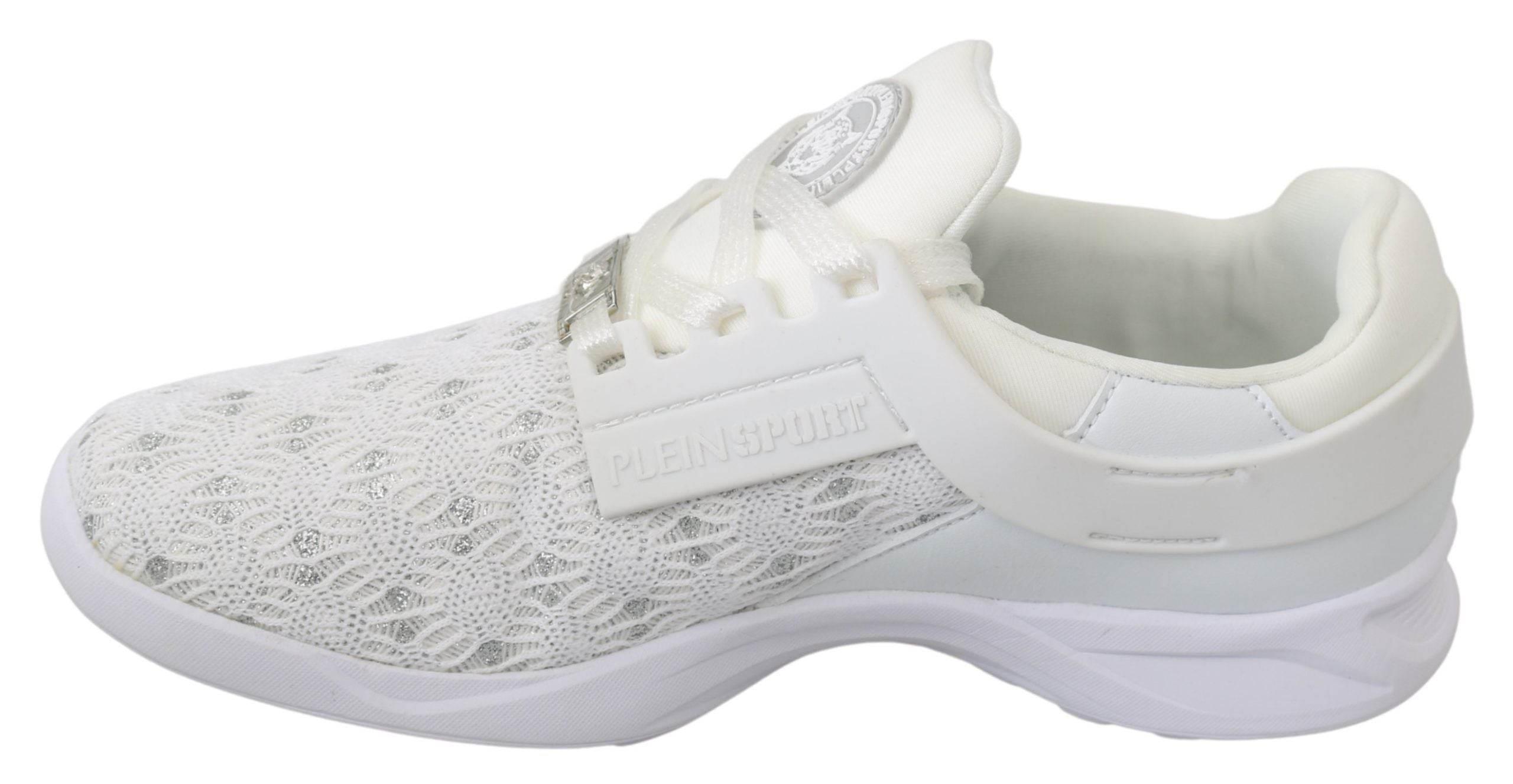 Philipp Plein White Polyester Casual Sneakers Shoes - Hilstor