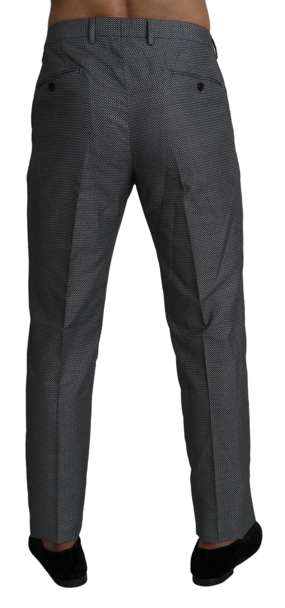Dolce & Gabbana Gray Formal Dress Trouser Slim Fit Pants - Hilstor
