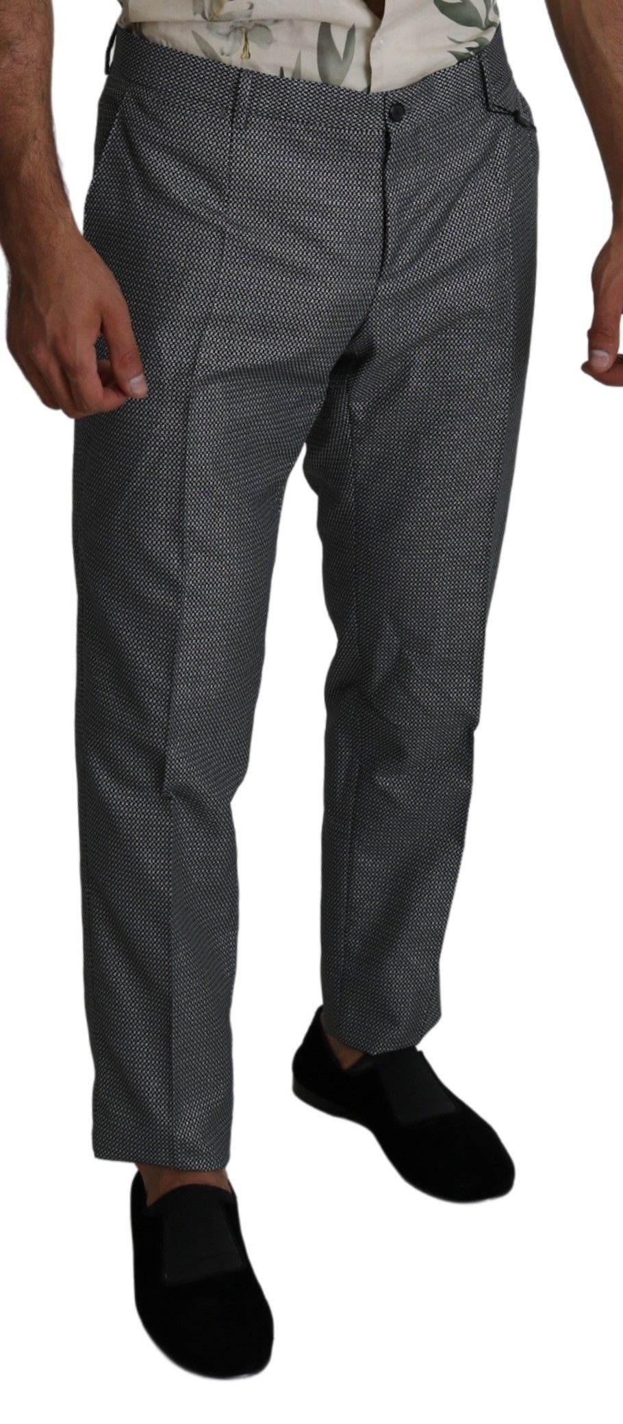 Dolce & Gabbana Gray Formal Dress Trouser Slim Fit Pants - Hilstor