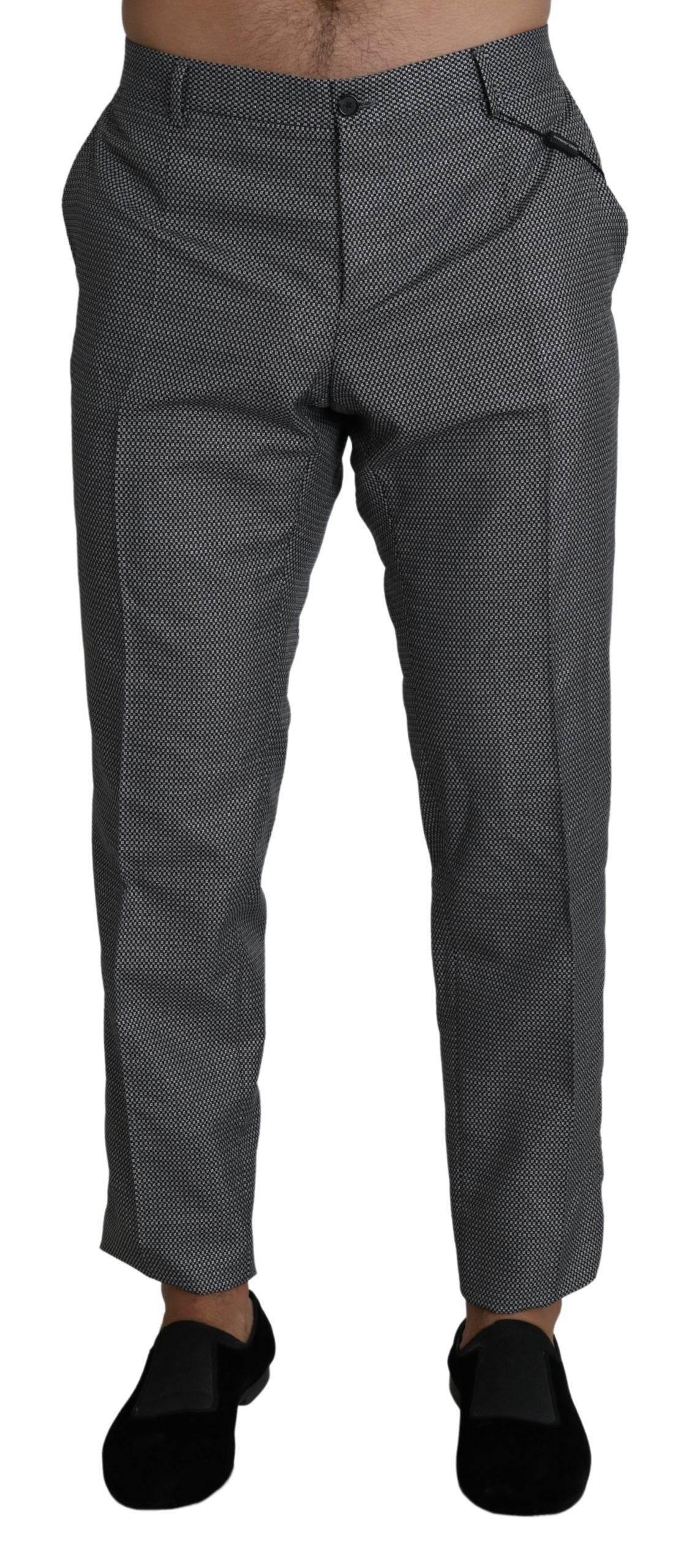 Dolce & Gabbana Gray Formal Dress Trouser Slim Fit Pants - Hilstor