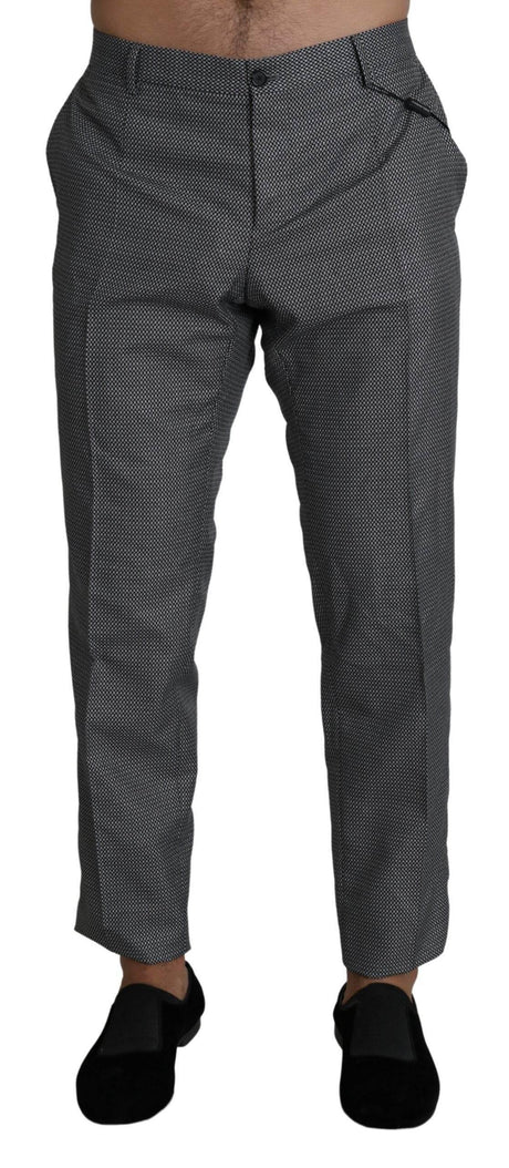 Dolce & Gabbana Gray Formal Dress Trouser Slim Fit Pants - Hilstor