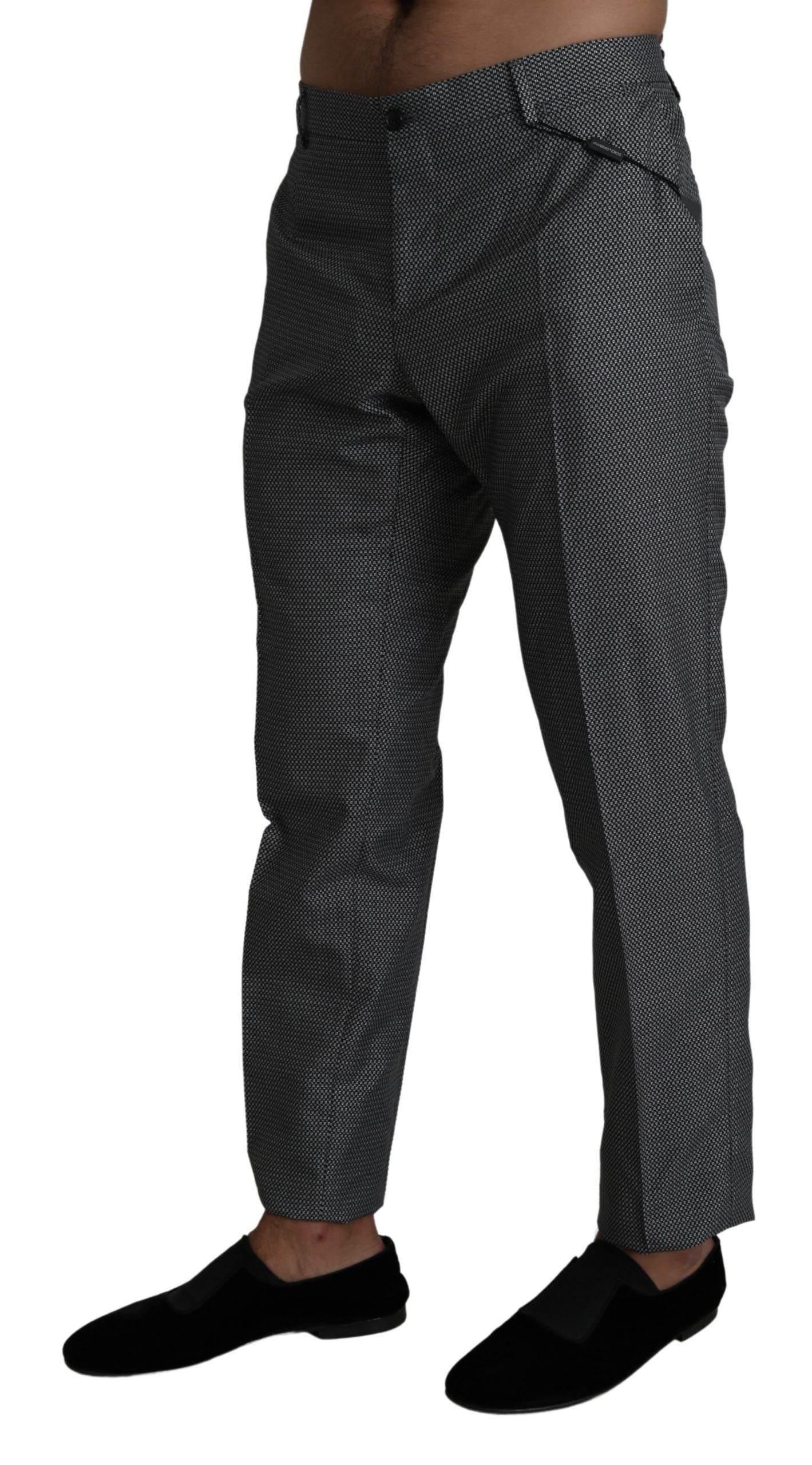 Dolce & Gabbana Gray Formal Dress Trouser Slim Fit Pants - Hilstor