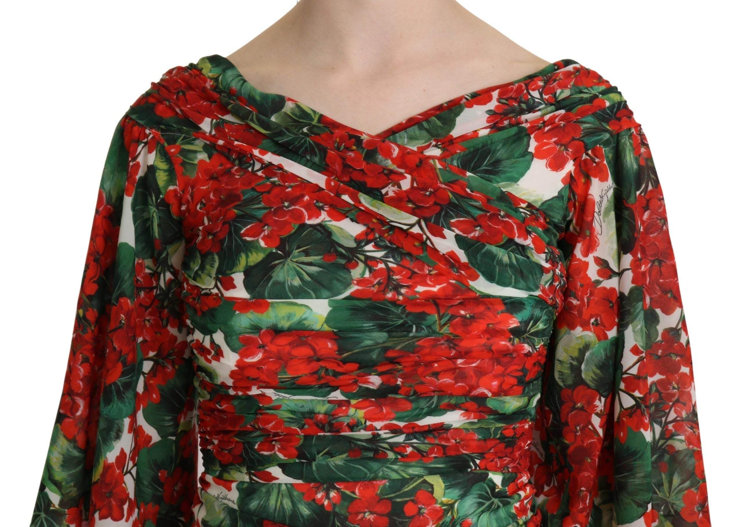 Dolce & Gabbana Enchanting Floral Midi Sheath Dress - Hilstor