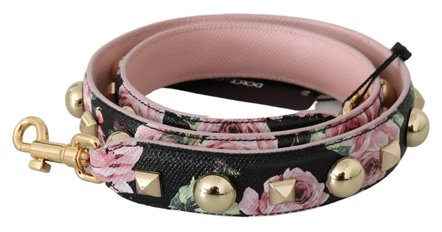 Dolce & Gabbana Elegant Floral Leather Shoulder Strap - Hilstor