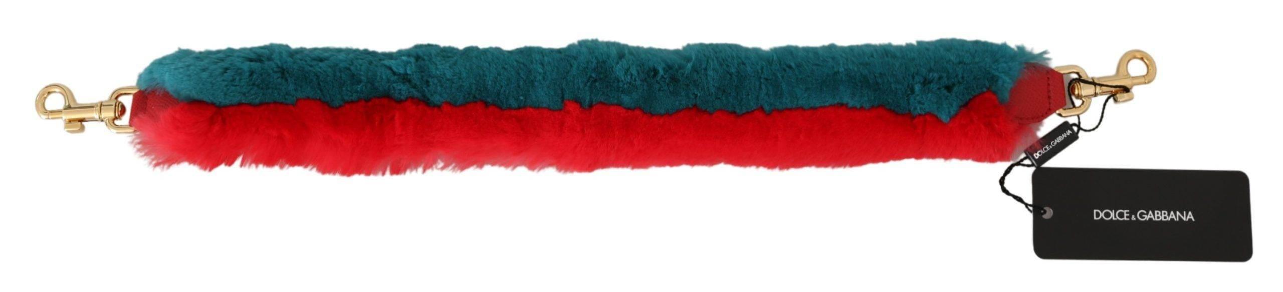 Dolce & Gabbana Elegant Red Lapin Fur Shoulder Strap - Hilstor