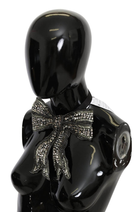 Dolce & Gabbana Elegant Silver Silk Bowtie - Hilstor