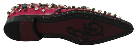 Dolce & Gabbana Fuchsia Pink Crystal Patent Flats - Hilstor