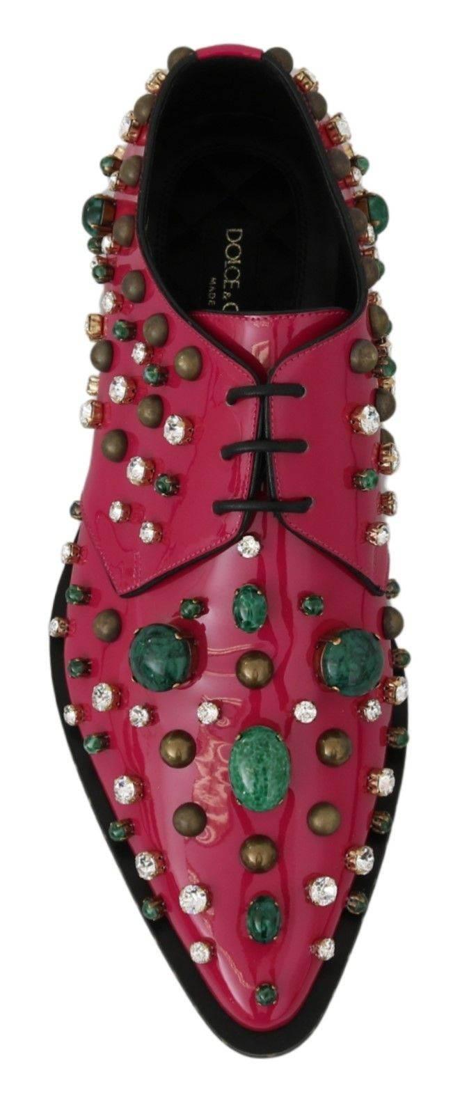 Dolce & Gabbana Fuchsia Pink Crystal Patent Flats - Hilstor