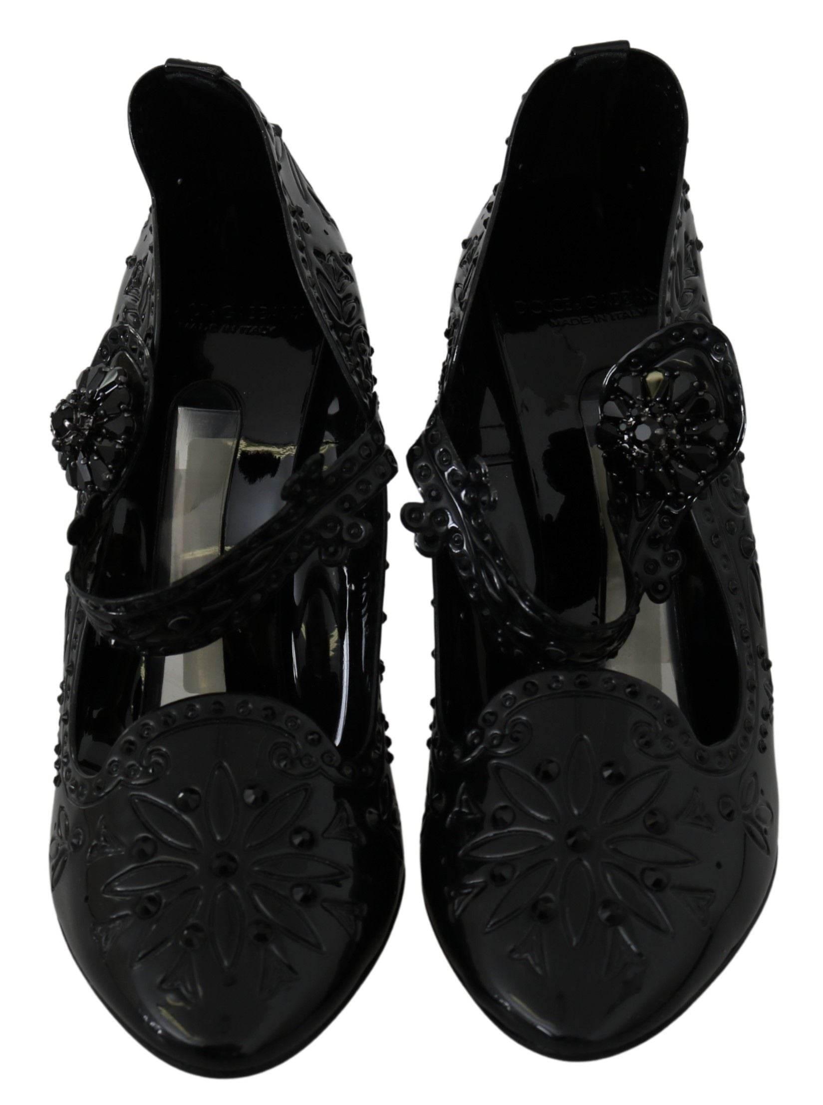 Dolce & Gabbana Elegant Crystal Embellished Cinderella Pumps - Hilstor