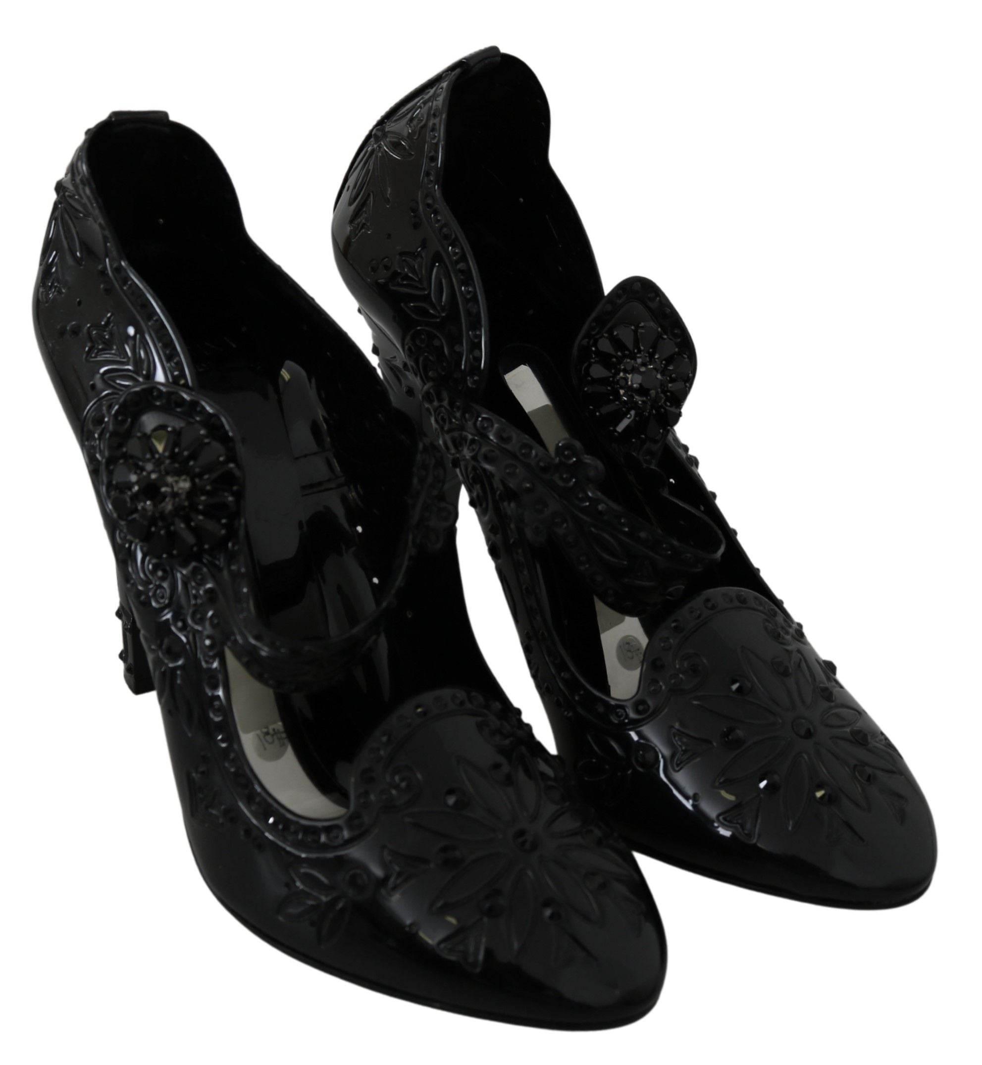 Dolce & Gabbana Elegant Crystal Embellished Cinderella Pumps - Hilstor