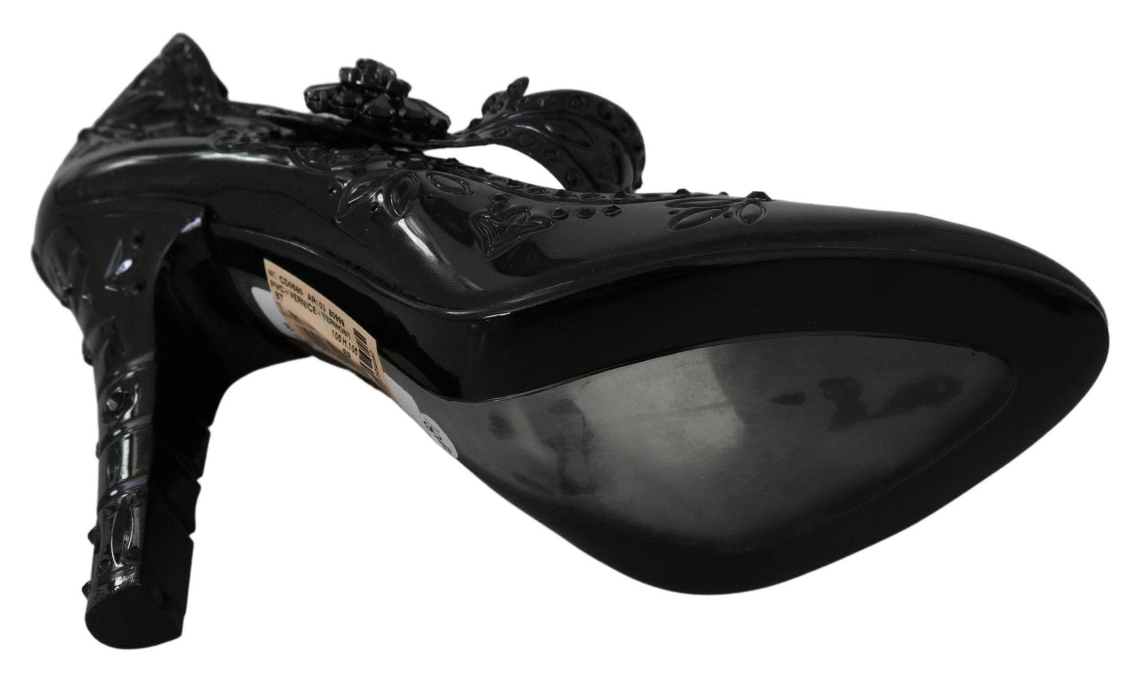 Dolce & Gabbana Elegant Crystal Embellished Cinderella Pumps - Hilstor