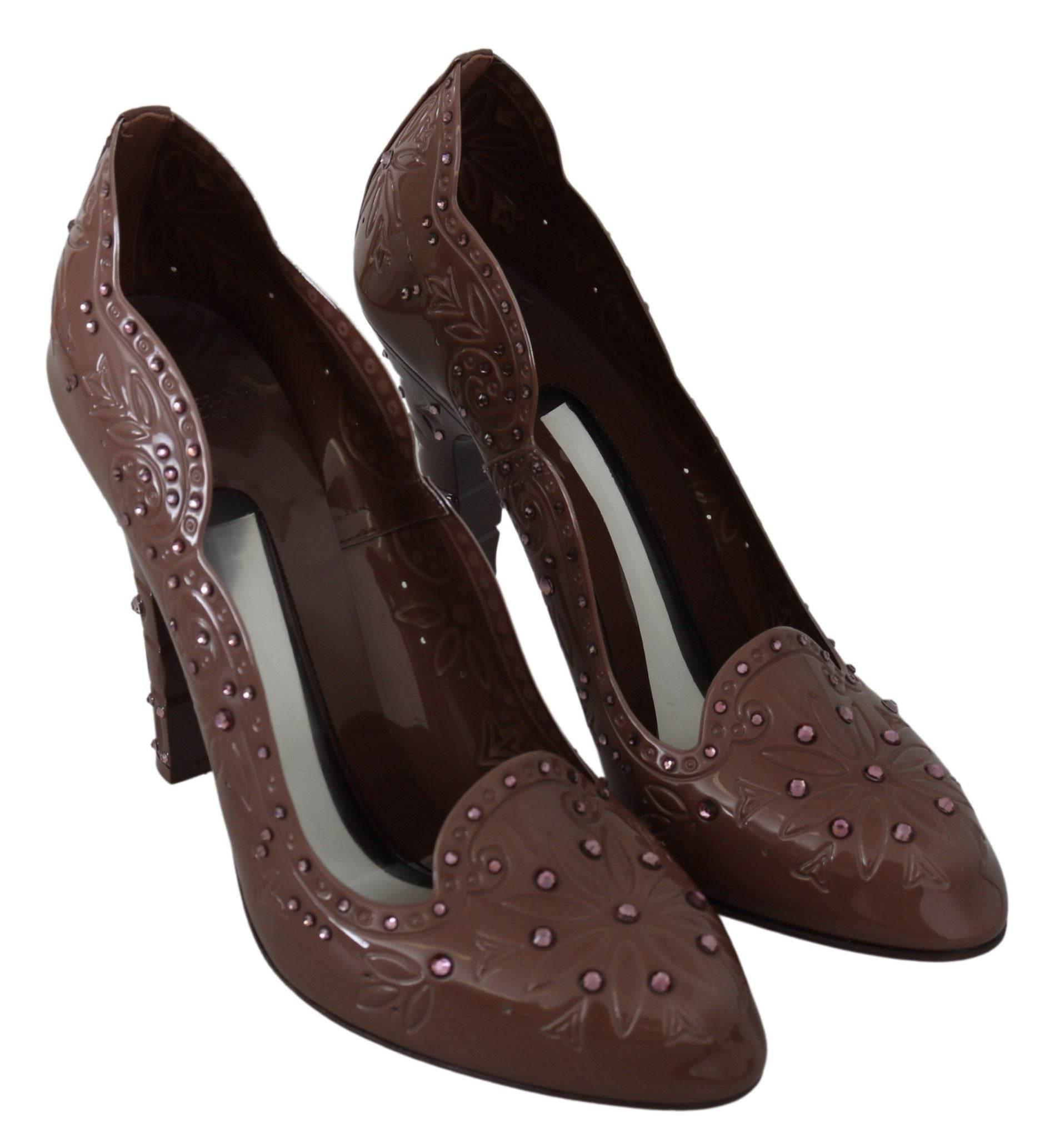 Dolce & Gabbana Elegant Crystal-Embellished Cinderella Pumps - Hilstor