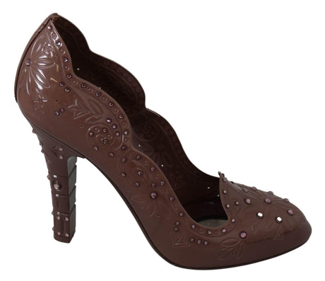 Dolce & Gabbana Elegant Crystal-Embellished Cinderella Pumps - Hilstor